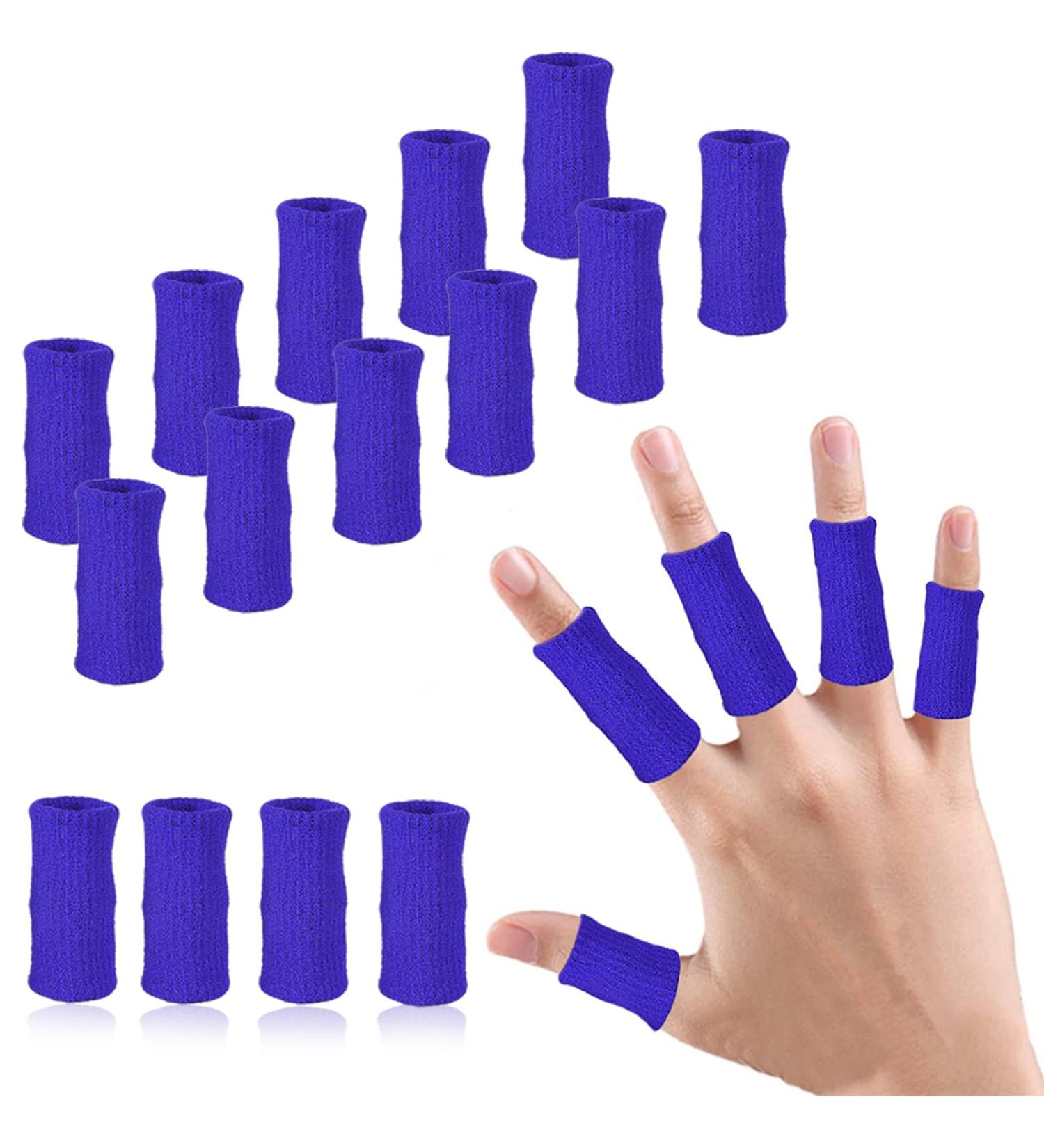 Ednyzakrn 20-Piece Finger Protection Set | Stretchy Bandages for Arthritis Injury & Basketball | Blue Finger Covers for Swelling and Trigger Finger - Buy Online on GoSupps.com