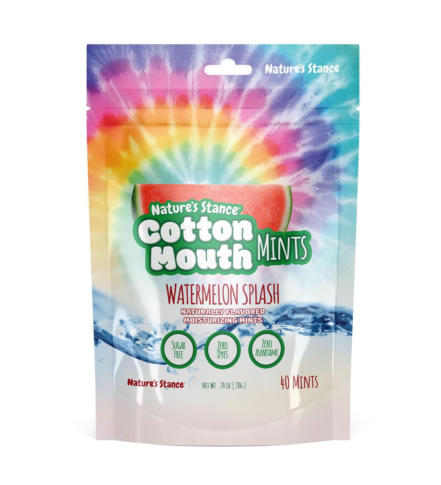 Nature's Stance Cotton Mouth Xylitol Mints Dry Mouth Lozenges Sugar Free Mouth Watering Mints - Stimulates Saliva & Freshens Breath 40 Count (Watermelon Splash) - Buy Online on GoSupps.com