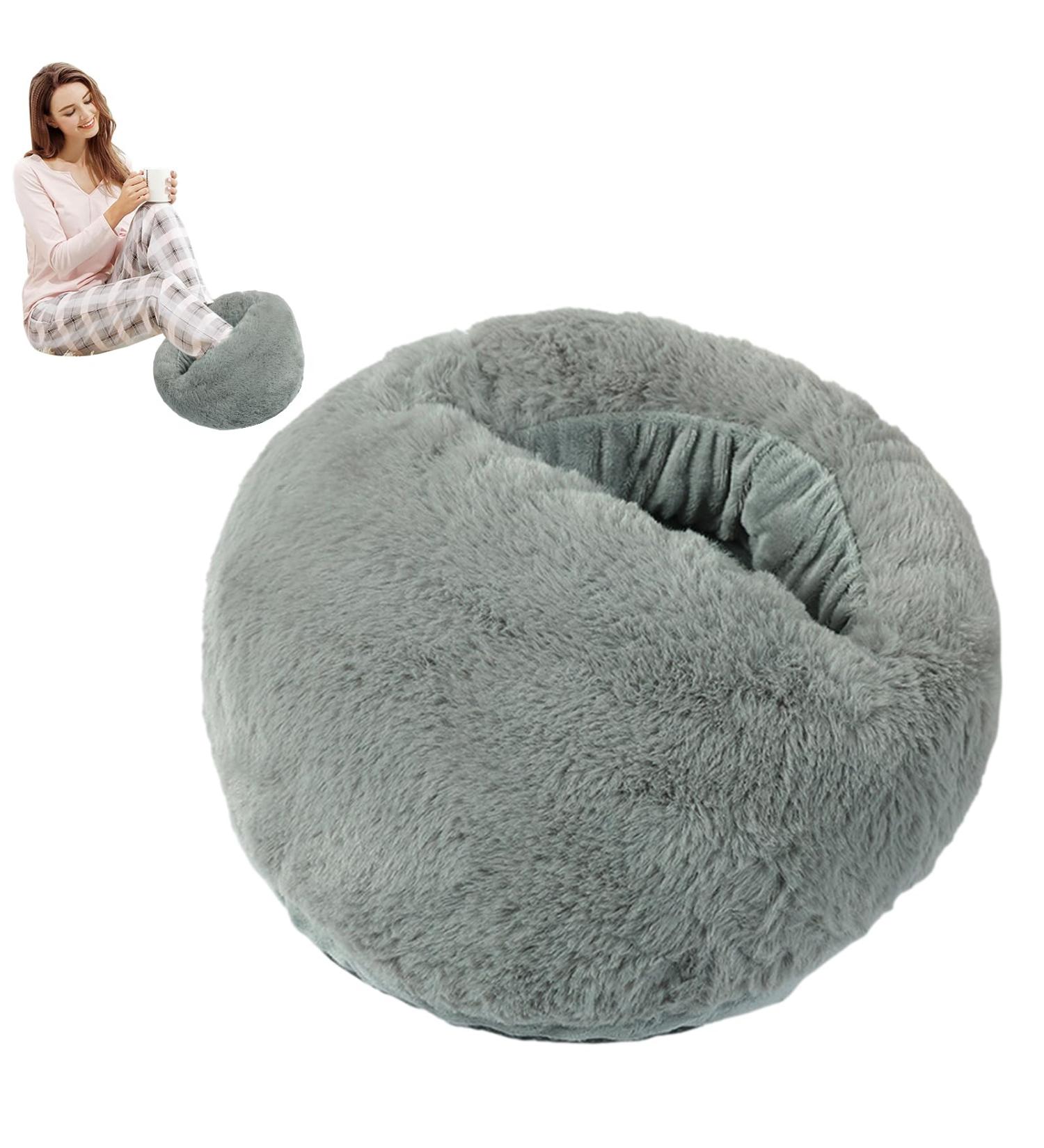 Aally Heated Foot Warmer for Bed | Adjustable Temperature & Time Control | Non-Slip Gray Heating Pillow - Buy Online on GoSupps.com