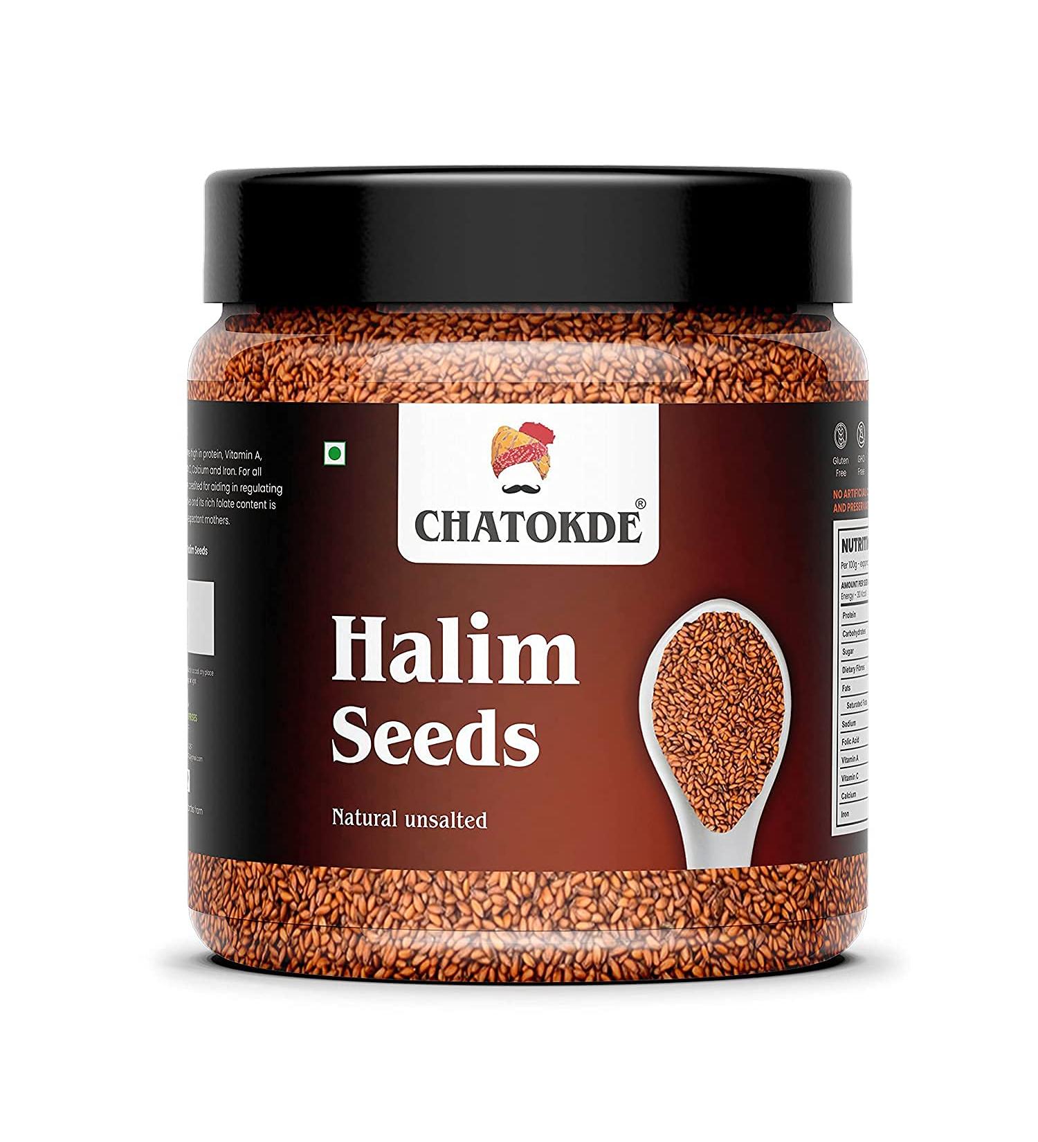 CHATOKDE Halim Seeds ( Aliv Seeds ) - 400 Gm Jar - (Garden cress / Haleem ) Hair Growth_Packing May Vary - Buy Online on GoSupps.com