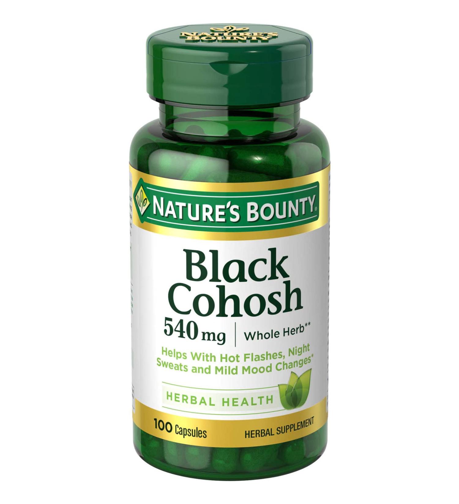Nature's Bounty Black Cohosh 540 mg Capsules 100 Capsules (Pack of 9) - Buy Online on GoSupps.com