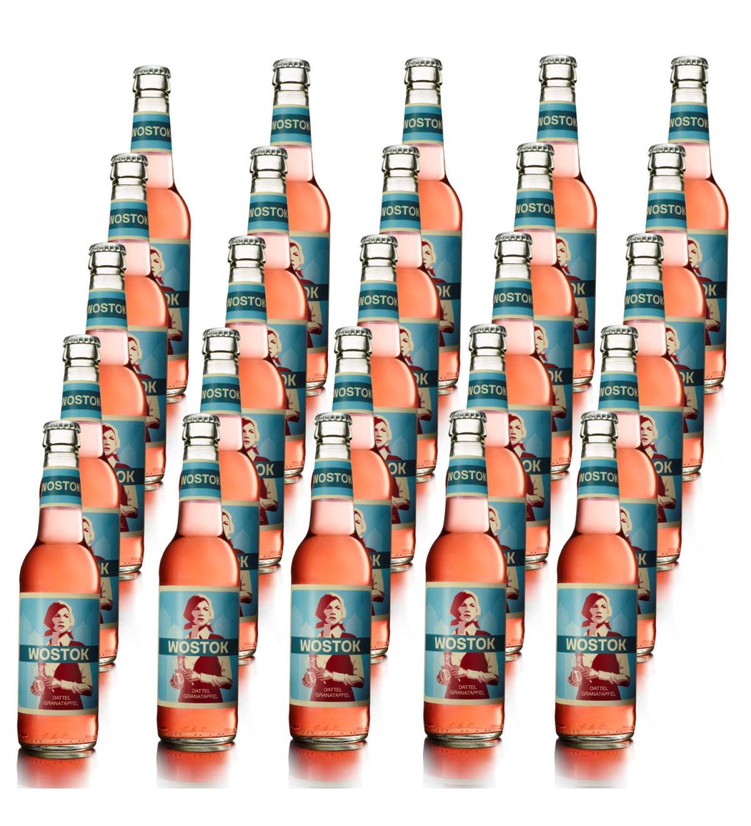Wostok Dattel 0.33 Litre Pomegranate Bottles (Pack of 25)