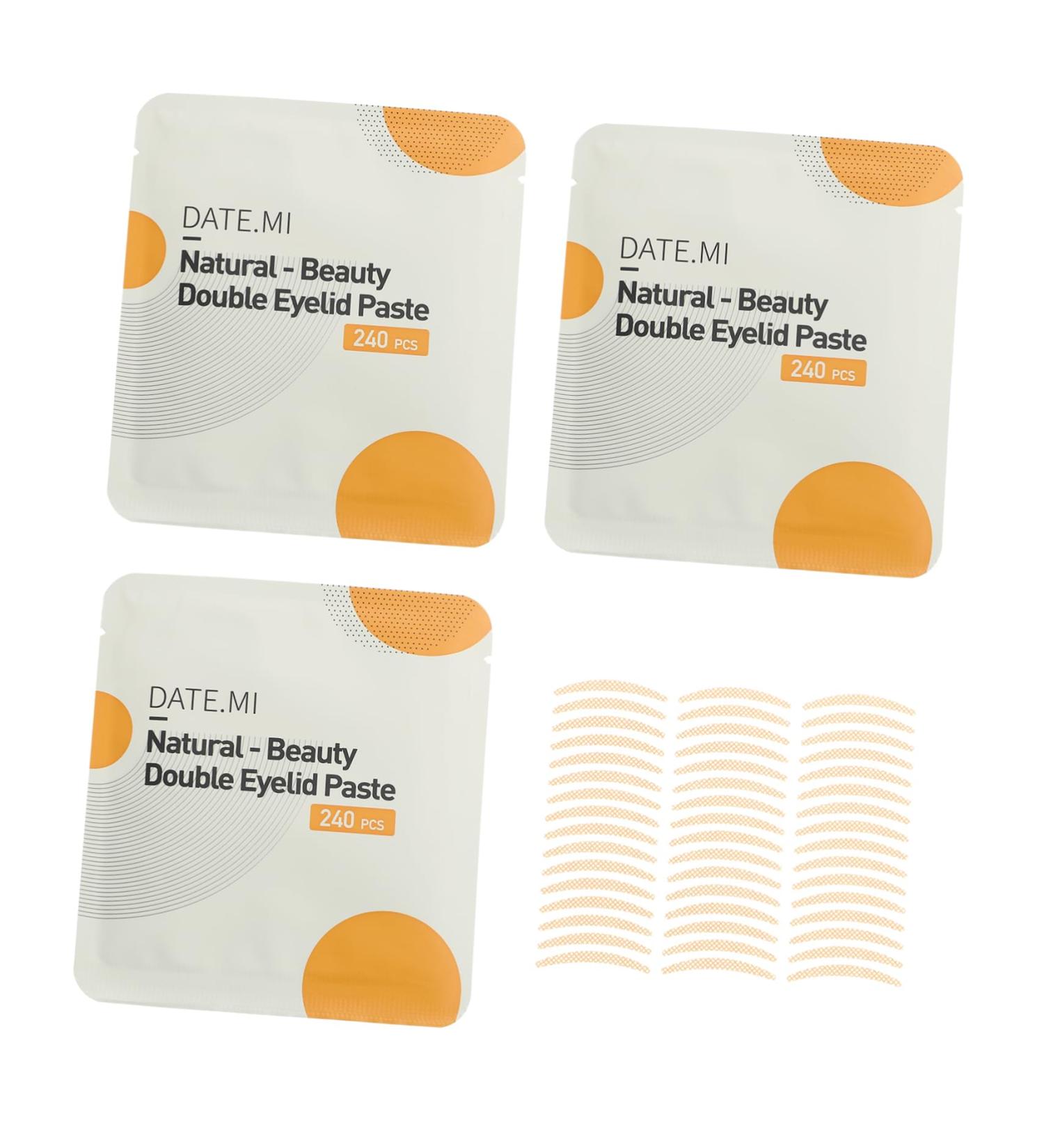 DOITOOL 3 Sets Double Eyelid Sticker K Tape Hooded Eyelid Tape Eyelid Lift Strips Eye Makeup Supplies Droopy Eyelid Tape Double Sided Eyelid Tape Fiber Cosmetics Breathable - Buy Online on GoSupps.com