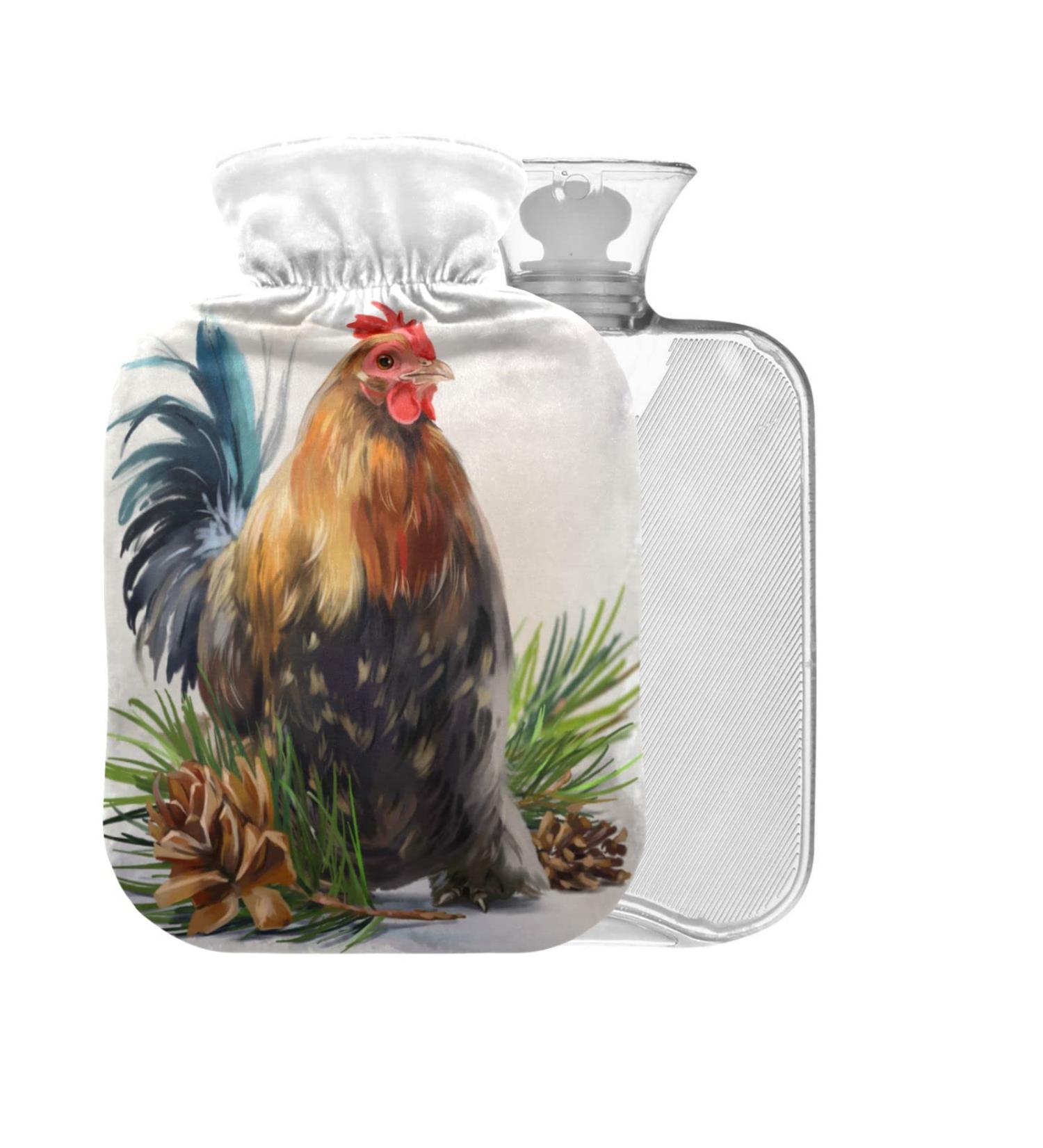 Hahn Hot Water Bottle with Cover - 1L BPA Free Small Hot Water Bag for Pain Relief Bed Hand & Feet - International Shipping Available - Buy Online on GoSupps.com