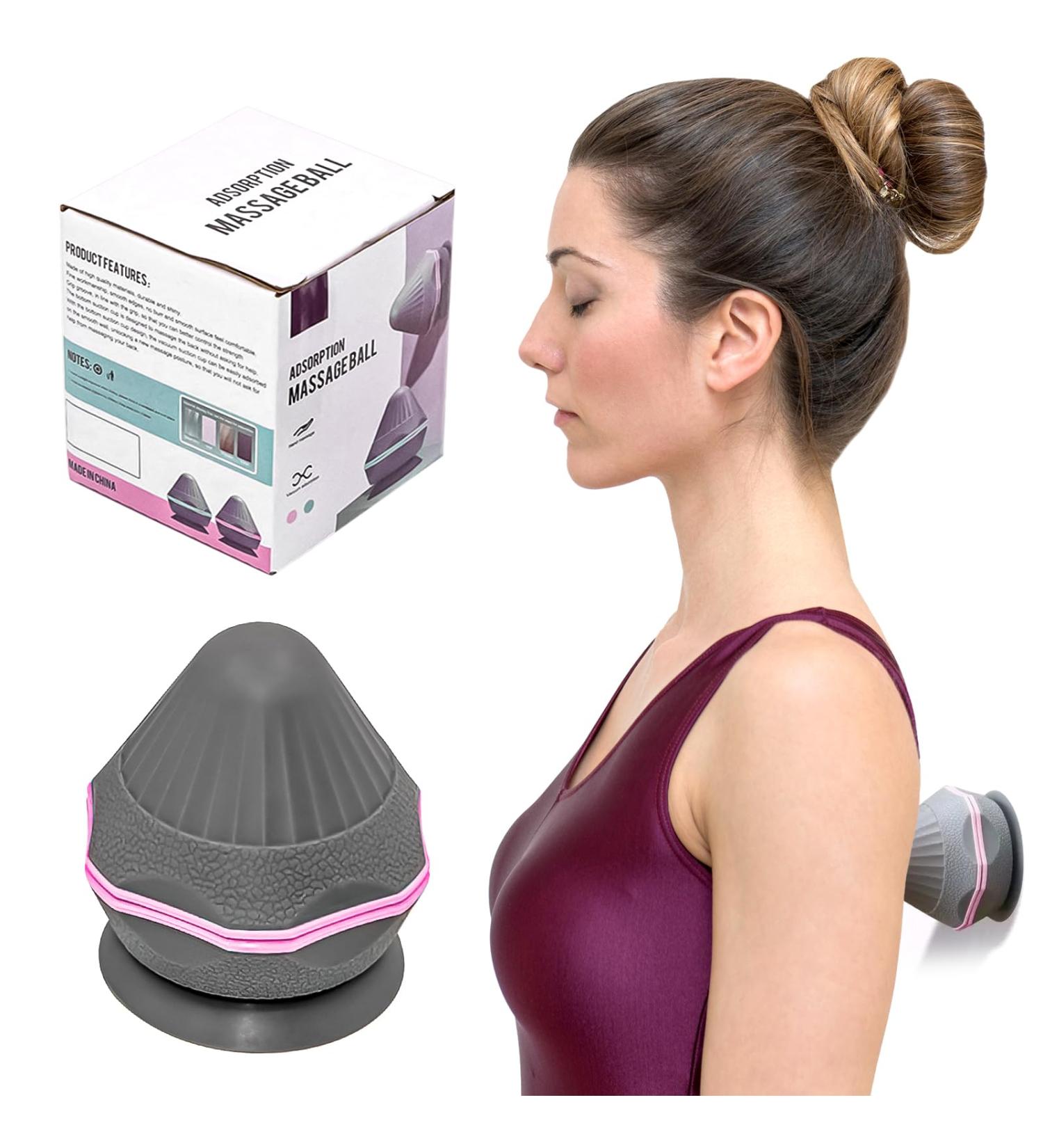 Zsmjaer Trigger Point Presser Massager - Fascia Ball with Suction Cups for Muscle Pain Relief | Back Neck Arms & Shoulders Massage Device (Pink) - International Shipping Available - Buy Online on GoSupps.com