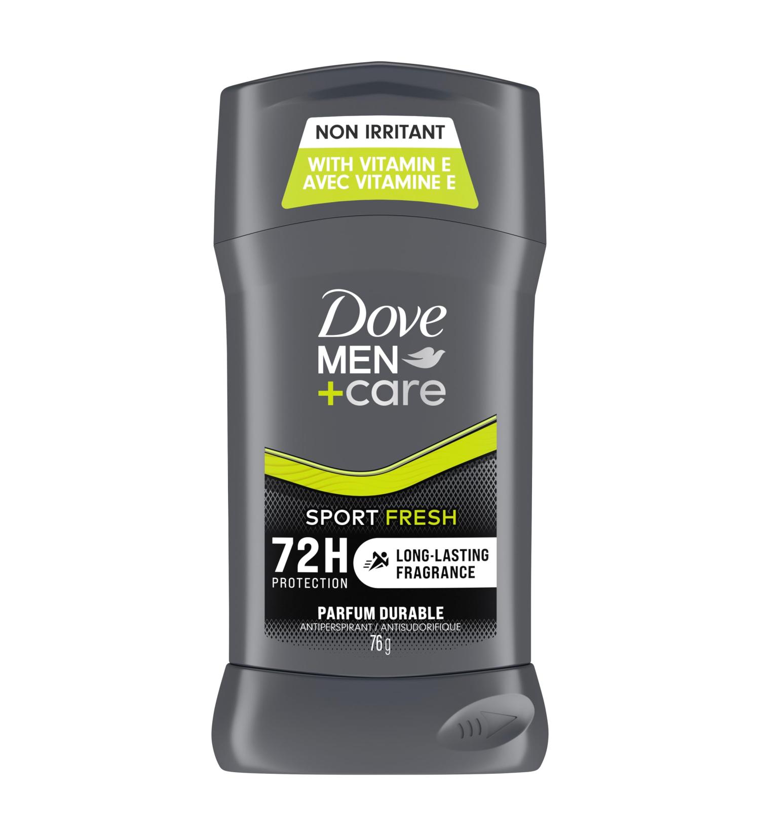 Dove Men+Care Antiperspirant Stick Deodorant for 72H Sweat & Odour Protection Sport Fresh with Vitamin E 76 g - Buy Online on GoSupps.com