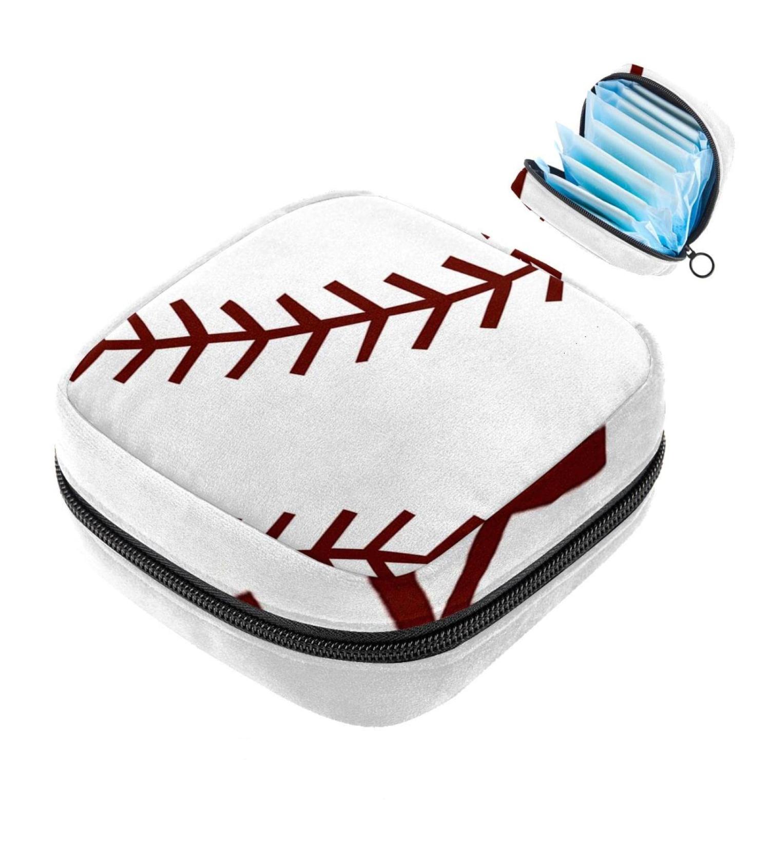 Shop Sport-Ball Baseball Menstrual Pad Bag - Portable Zipper Pouch for Teens & Women - Buy Online on GoSupps.com