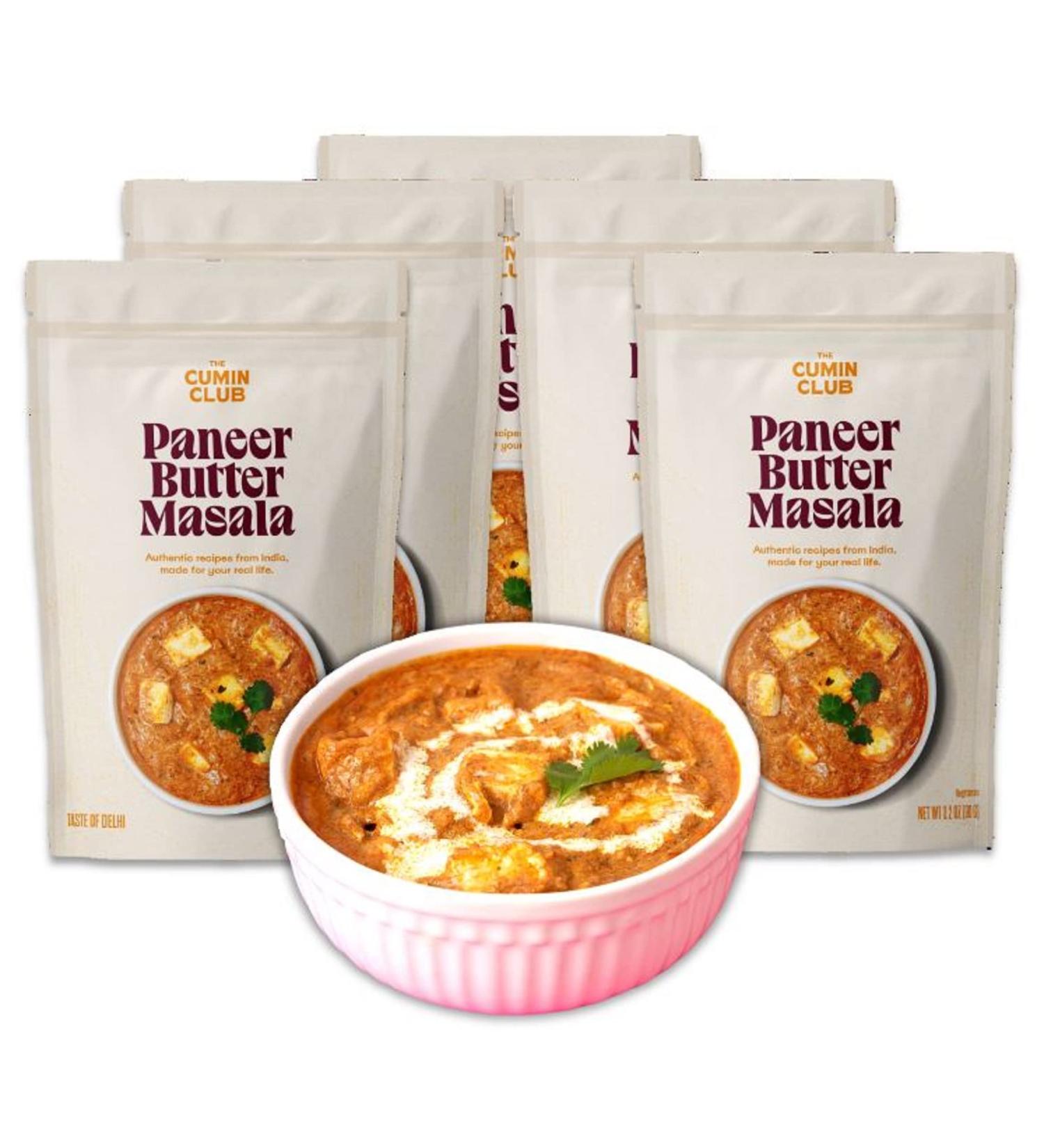 Indian Paneer Butter Masala: Ready-to-Eat Vegetarian Curry by The Cumin Club - Pack of 5 - Buy Online on GoSupps.com