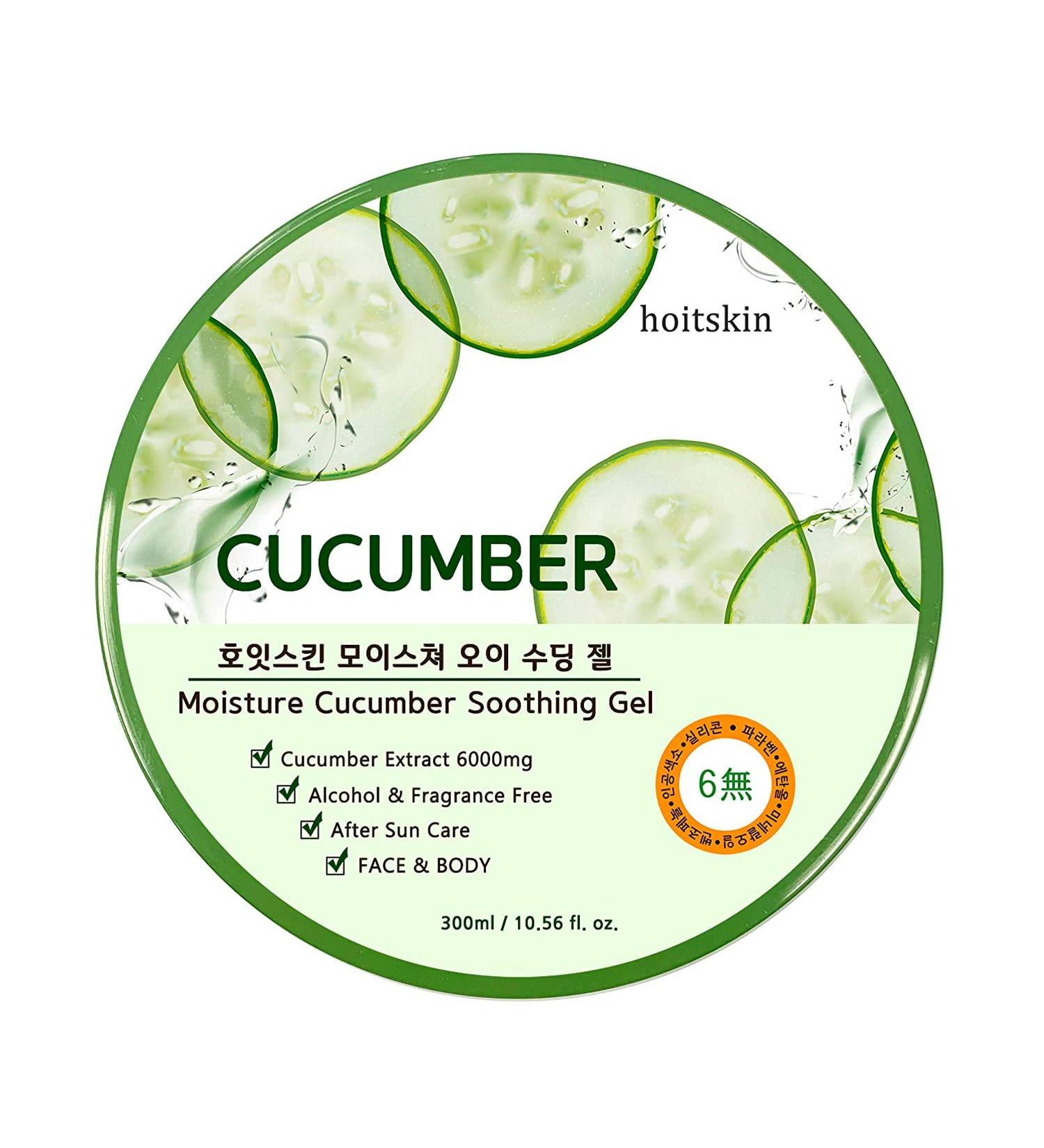 HOITSKIN Moisture Cucumber Soothing Gel 10.56 oz - Hydrating & Calming Skin Treatment - Buy Online on GoSupps.com