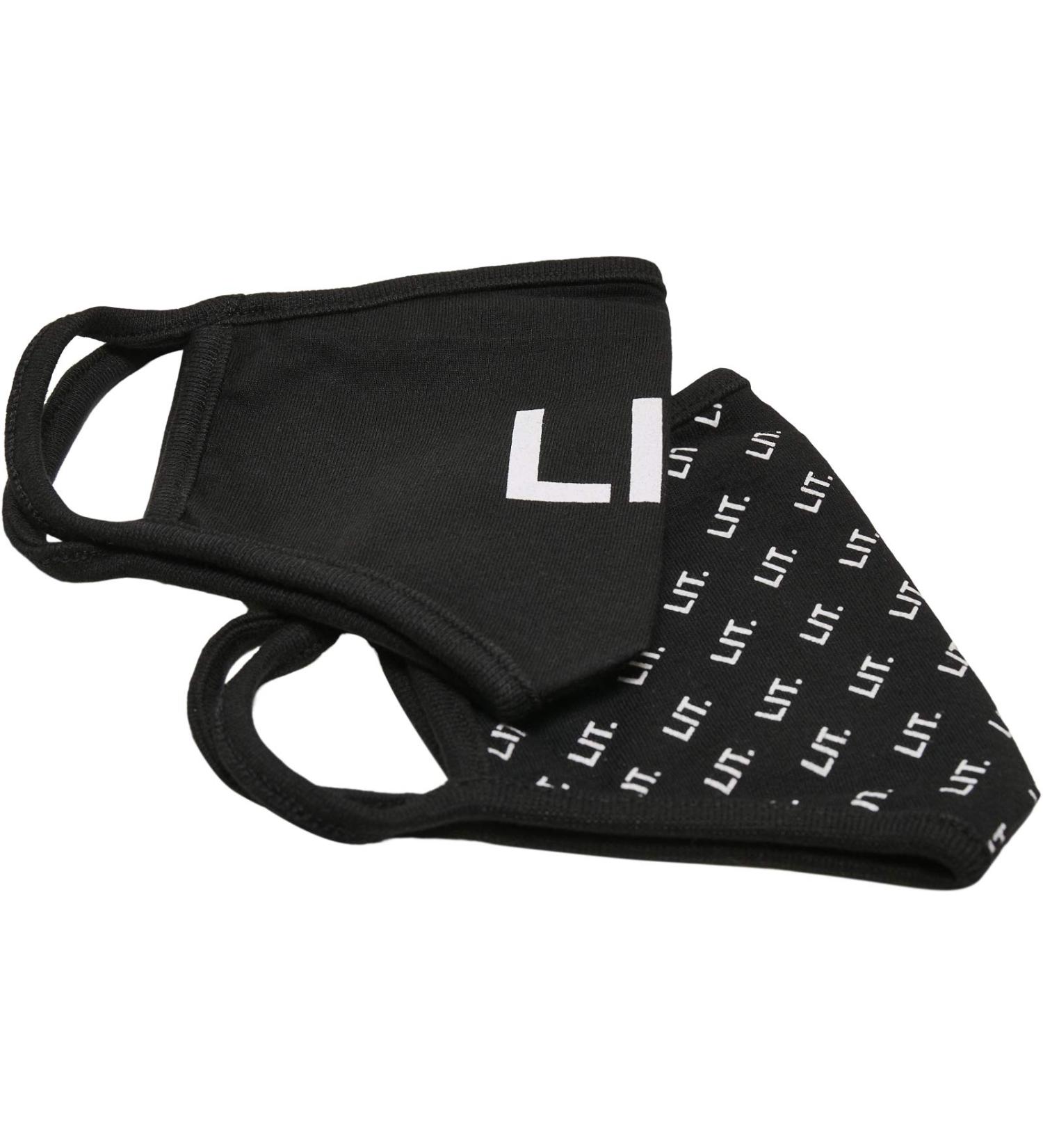 Urban Classics Unisex Lit Cotton Face Mask 2-Pack | Fashion Scarf in Black | International Shipping - Buy Online on GoSupps.com