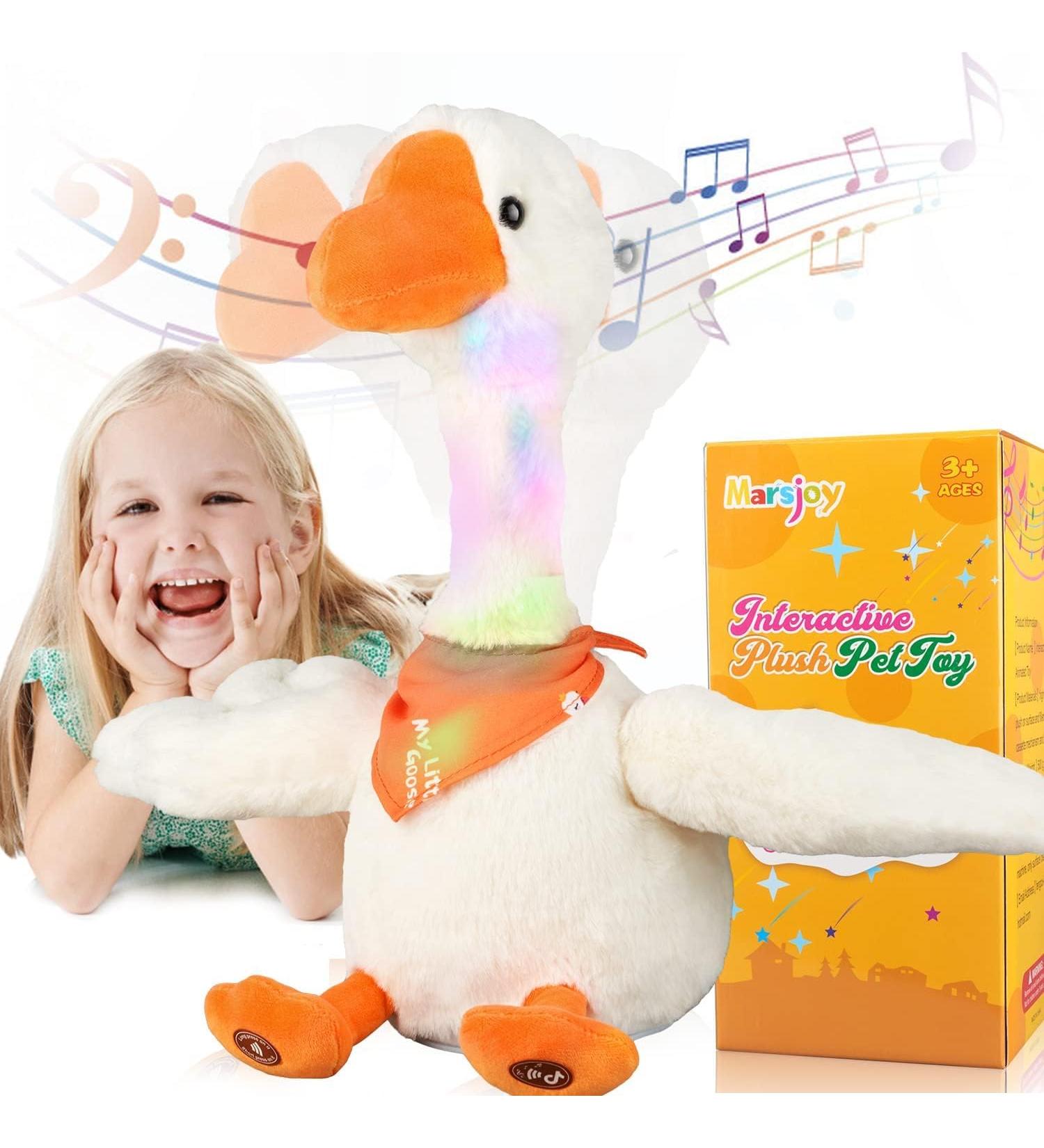 Dancing Goose Talking Toy - Mimicking, Recording, and Singing English Songs | Animated & Glowing Musical Plush Baby Toy Gift for Kids - Buy Online on GoSupps.com