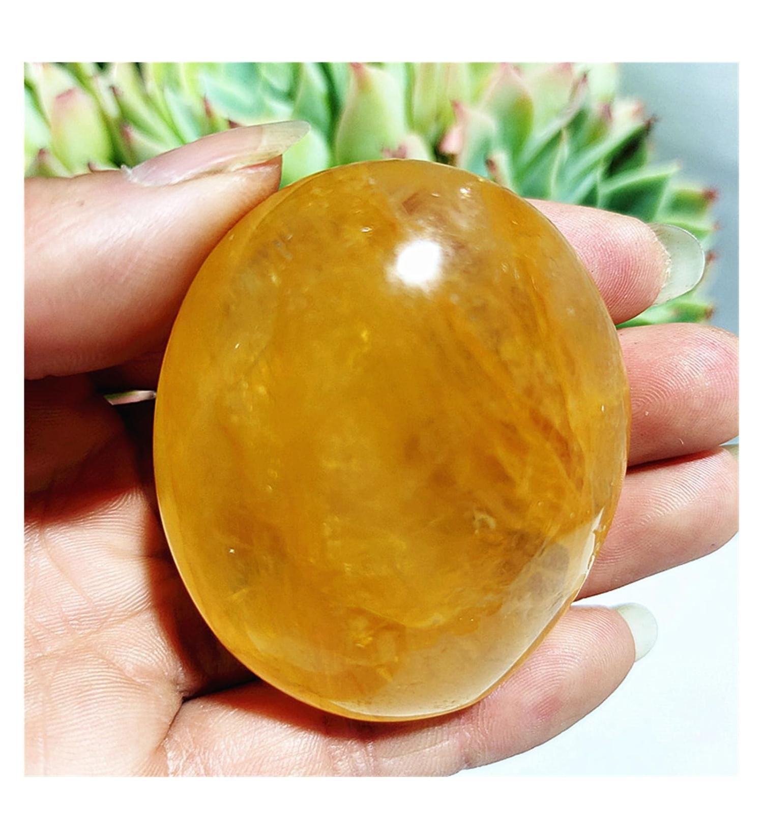 Natural Crystal Rough High Puality Natural Stone Yellow Hematoid Quartz Crystal Palm Home Decoration Meditate and Crystals (Color : 80-90g Size : 1pc) 1pc 80-90g - Buy Online on GoSupps.com
