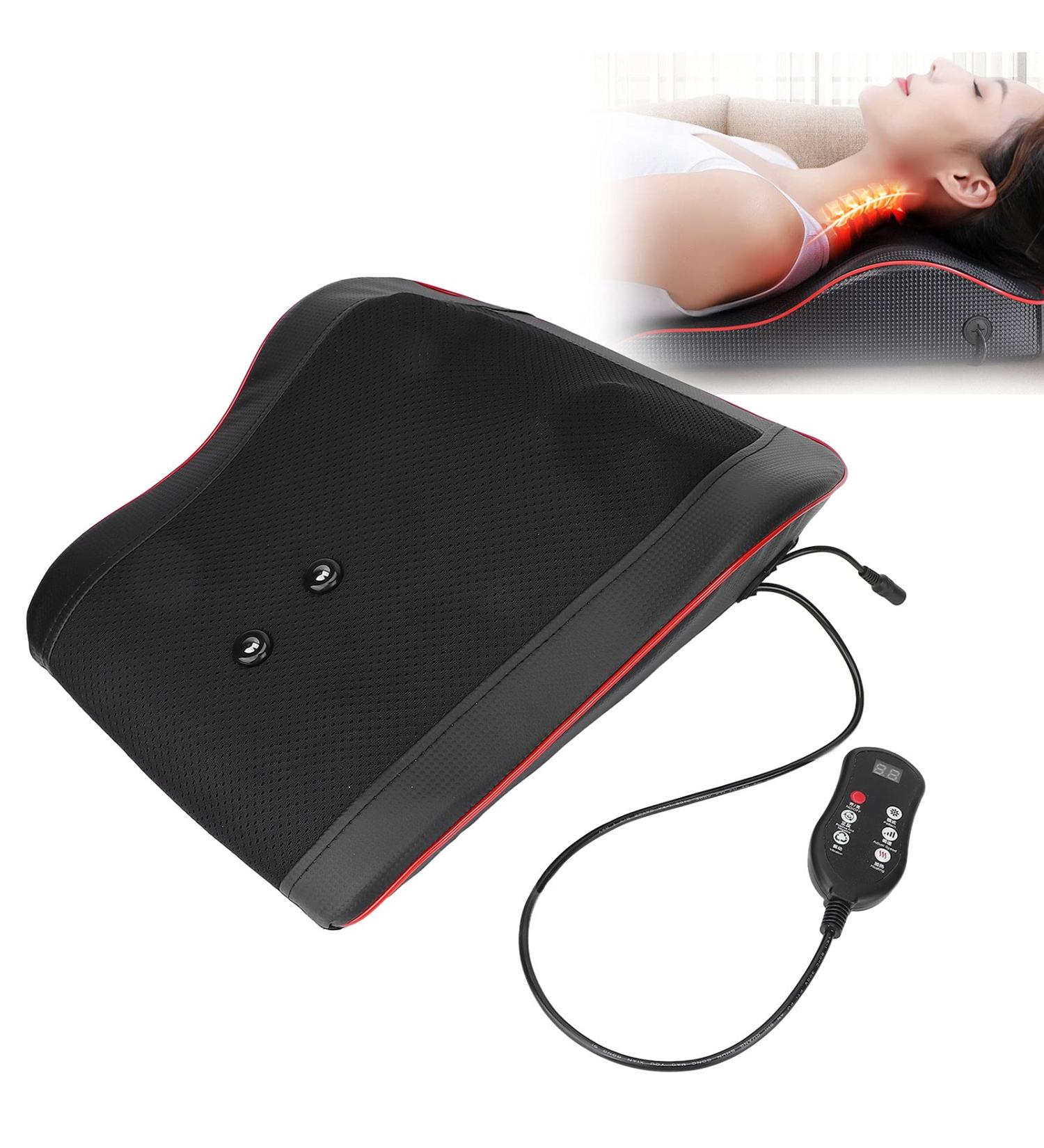 Heated Massage Mat & 3-Speed Neck Waist Pillow | Electric Neck Shoulder Massage with Hot Compress & Vibration (EU) - Shop Now! - Buy Online on GoSupps.com