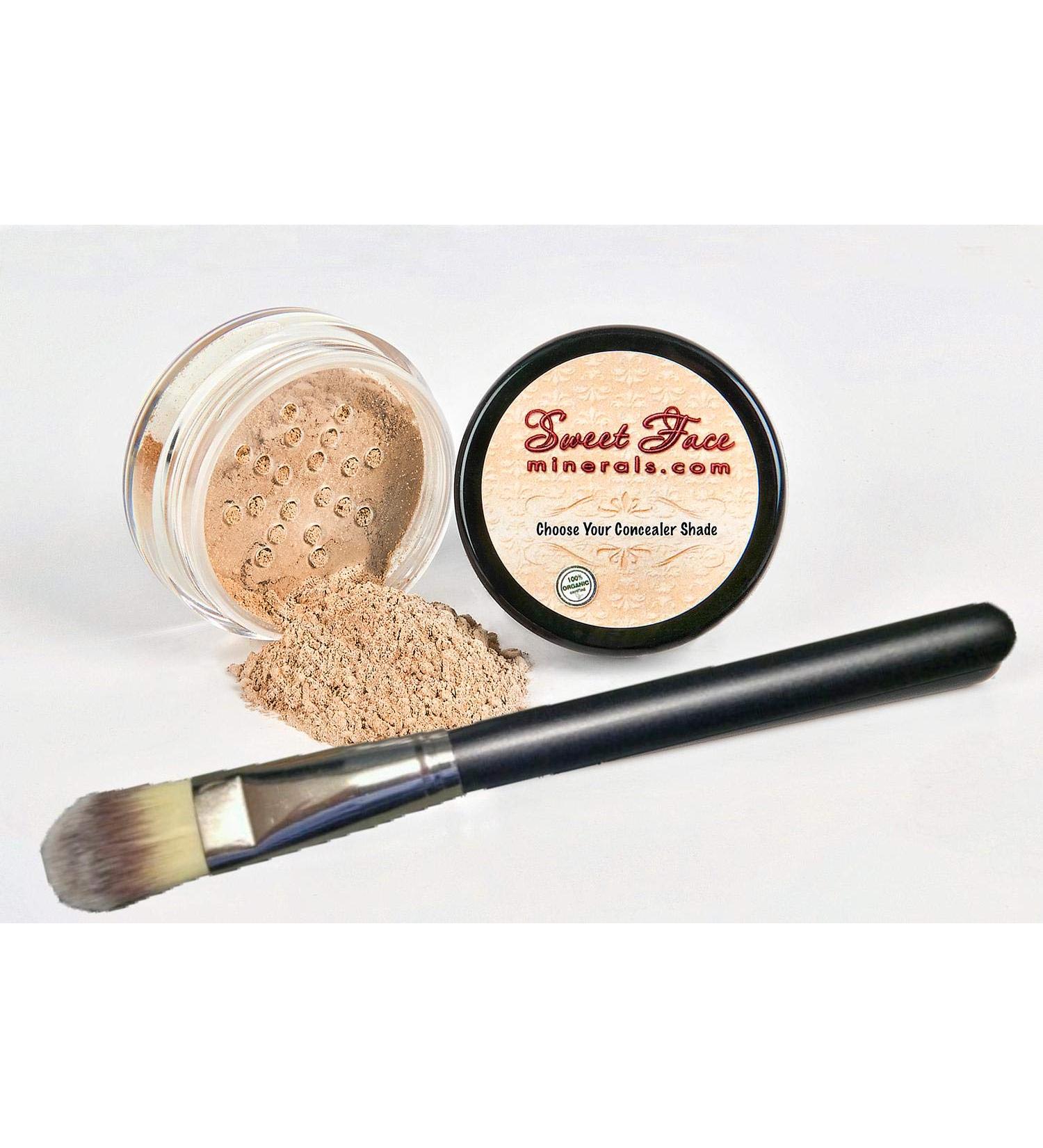 Full Size Mineral Makeup Powder Kit with Brush Set | Sheer Light Concealer, SPF 20 | Perfect for Bare Skin - Buy Online on GoSupps.com