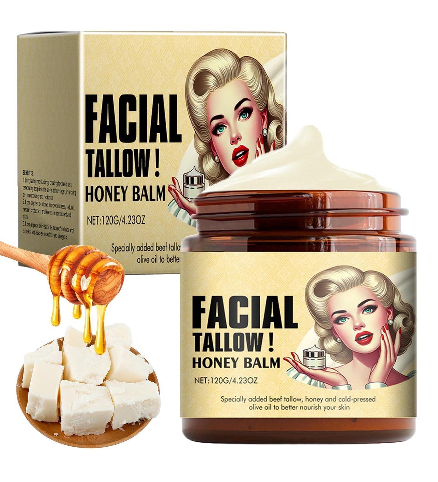 Whipped Beef Tallow & Honey Balm - Grass Fed Face Cream & Moisturizer for Skin Care - Buy Online on GoSupps.com