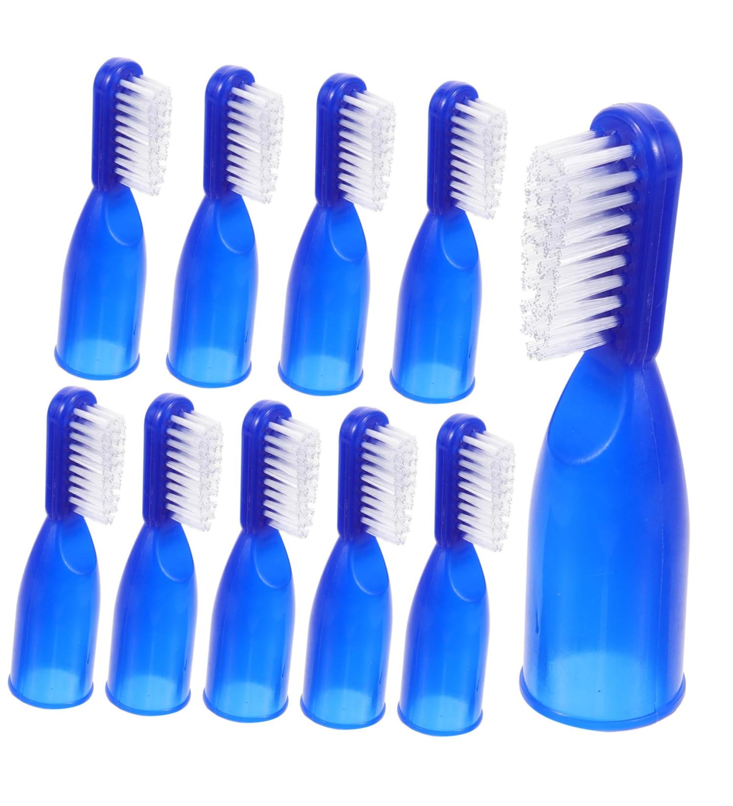 Minkissy 10-Pack Finger Toothbrushes - Portable Travel Oral Care Accessories for Effective Teeth Cleaning - Buy Online on GoSupps.com