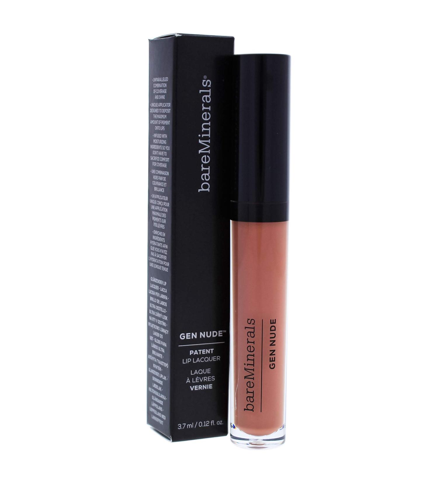 bareMinerals Gen Nude Patent Lip Lacquer Bae for Women  0.12 Ounce Bae 0.12 Fl Oz (Pack of 1)
