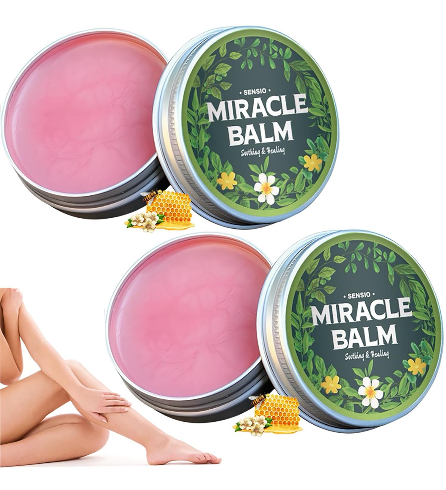 SENSIO MIRACLE Balm for Swollen Legs 2 Pack Organic Miracle Balm - Natural Ingredients Soothing Joint Cream for Back Hands Feet and Body - Buy Online on GoSupps.com