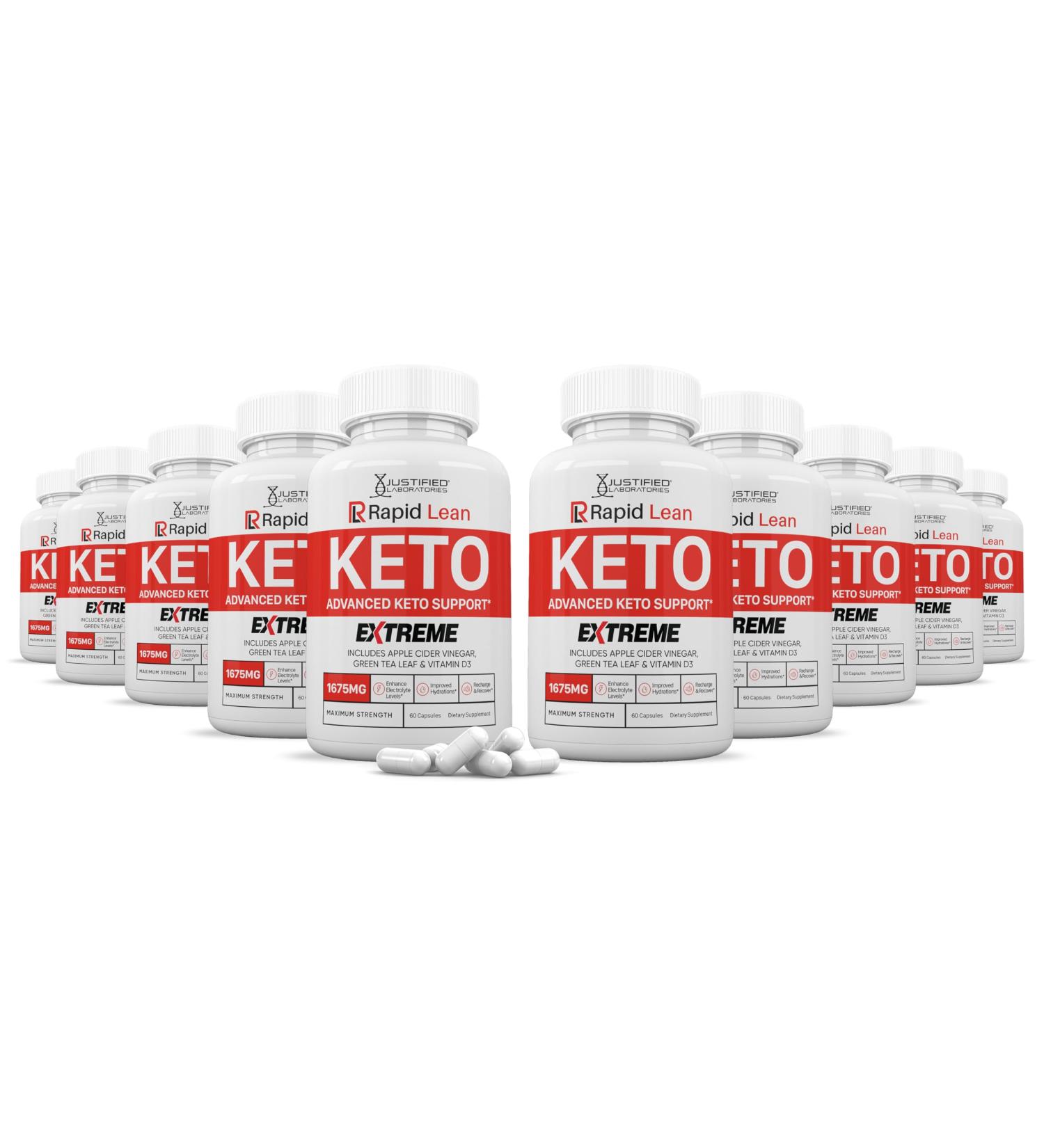 (10 Pack) Rapid Lean Keto ACV Extreme Pills 1675MG Keto Support Blend Capsule Alternative to Keto ACV Gummies Formulated with Apple Cider Vinegar Extra Virgin Olive Oil Powder Green Tea 600 Capsules - Buy Online on GoSupps.com