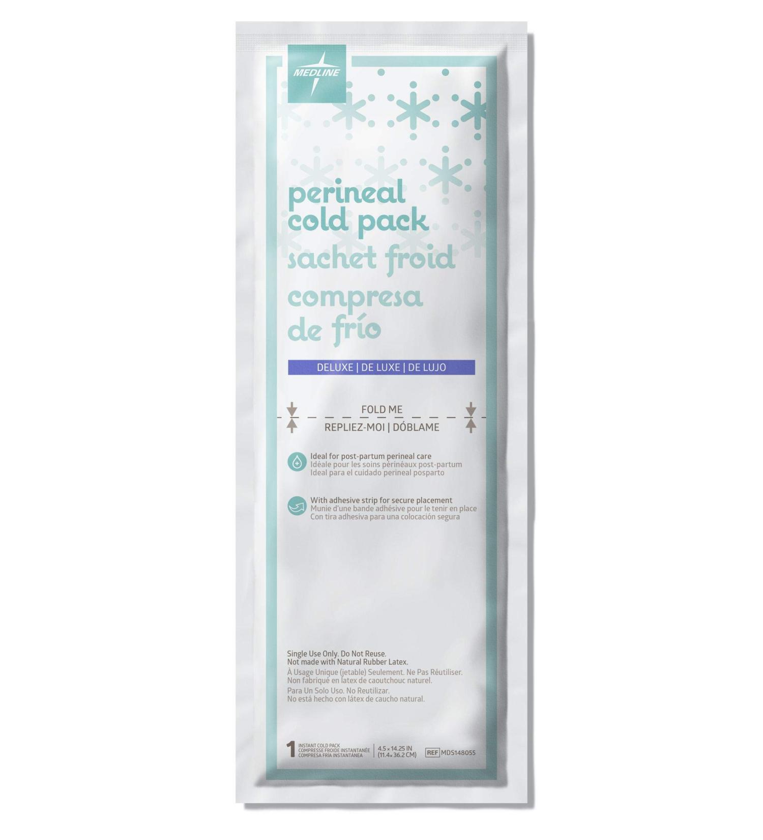 Medline Deluxe Perineal Cold Packs 4.5 x 14.25 - Pack of 24 | Postpartum Relief for New Moms - Buy Online on GoSupps.com