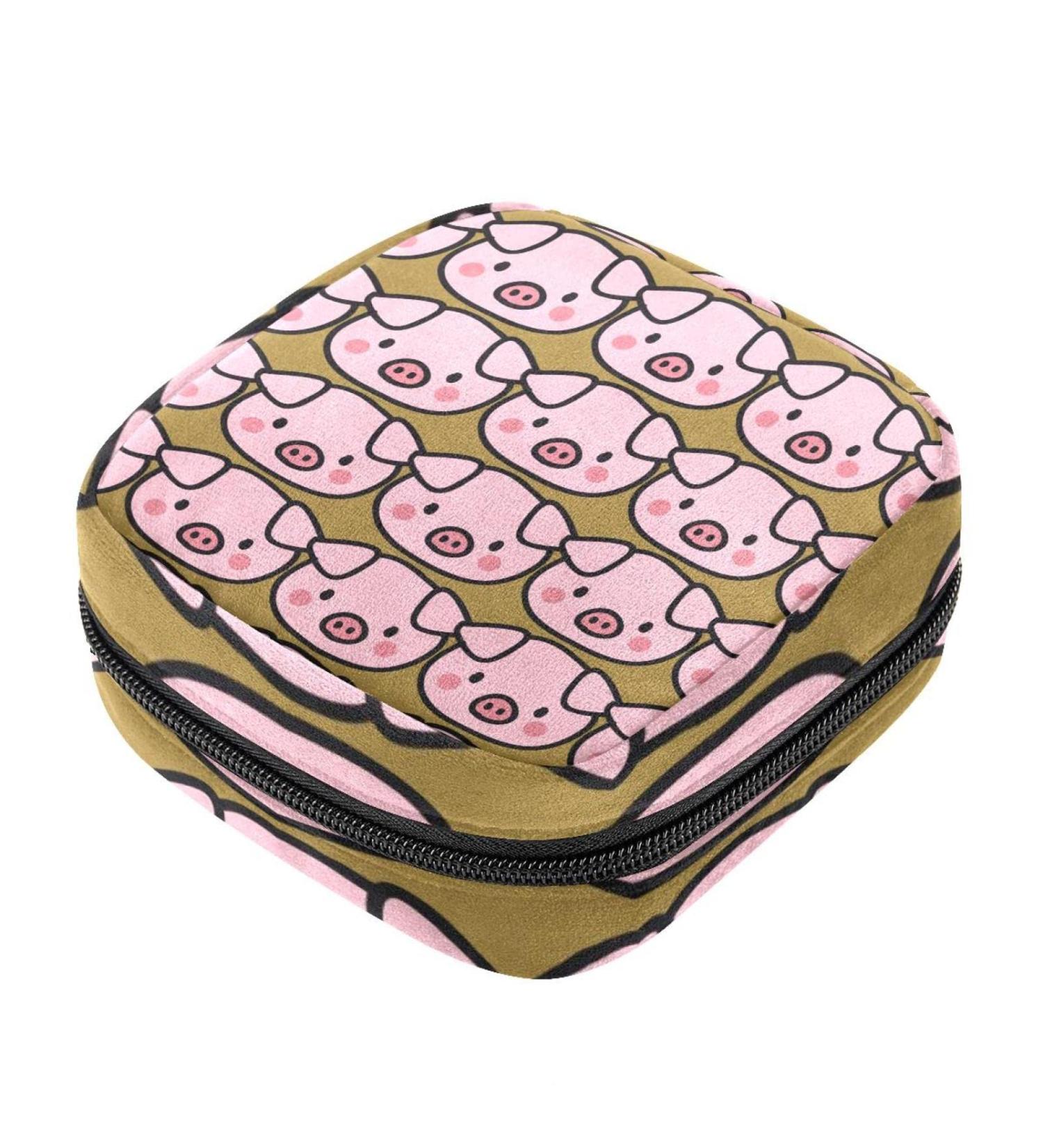 Buy PIGS Head Sanitary Napkins - Portable Menstrual Pad Bag & Zipper Pocket Cup for Teens Girls & Women | International Shipping - Buy Online on GoSupps.com