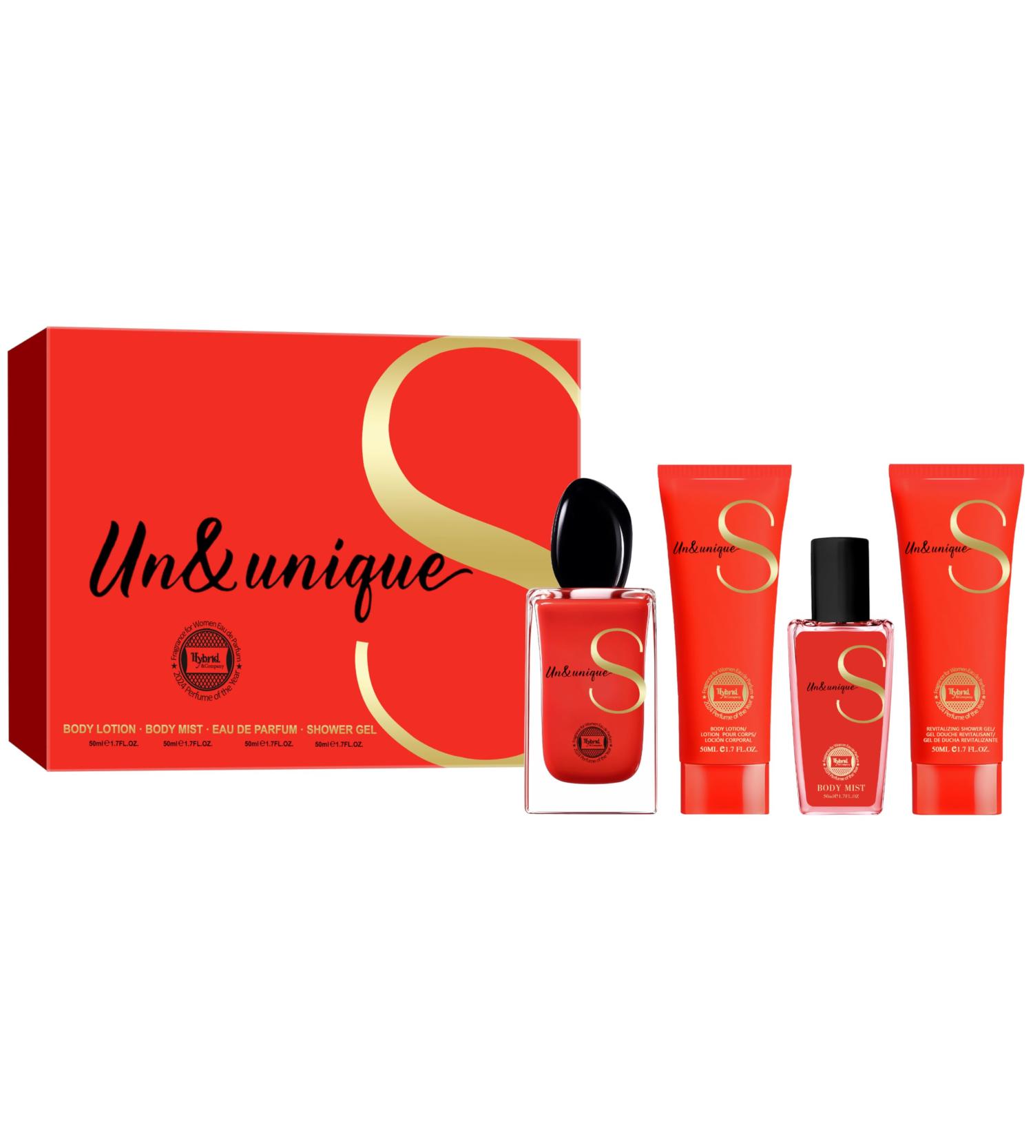 Hybrid & Company Sun&Unique Passione 4Pcs Gift Set For Women 50ml-Perfume&50ml-Mist&50ml-Bodylotion&50ml-Shower Gel - Buy Online on GoSupps.com