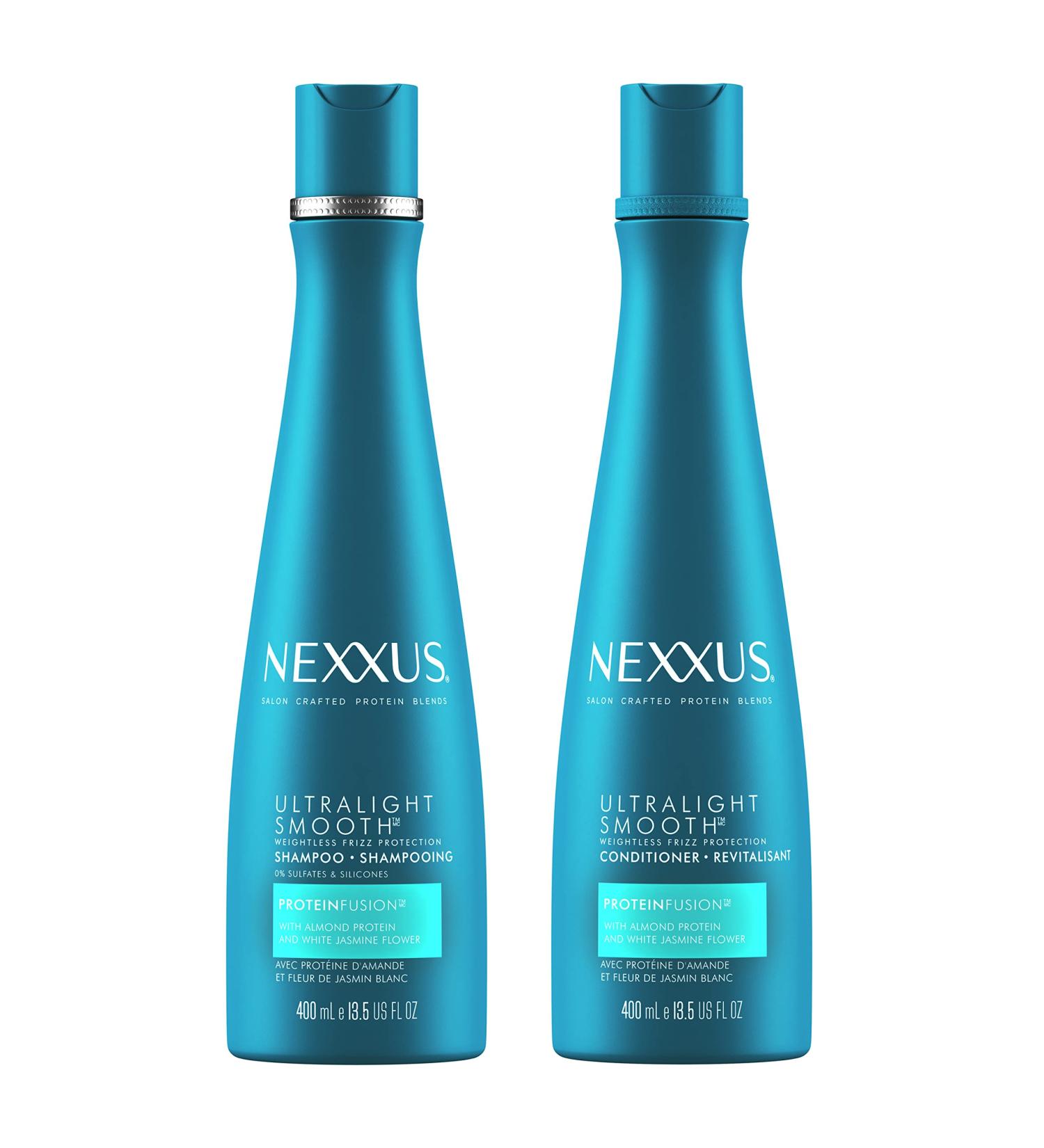 Nexxus Ultralight Smooth Shampoo & Conditioner Set - 13.5 oz - For Dry, Frizzy Hair - Weightless Treatment to Block Frizz - 2 Count - Buy Online on GoSupps.com