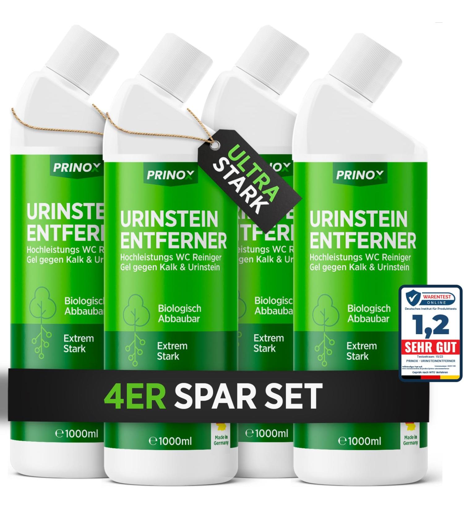 Prinox 4x Urine Stone Remover 1000 ml - Extra Strong Professional Toilet Cleaner & Lime Remover Concentrate - Powerful 4L Solution for Tough Stains - Buy Online on GoSupps.com