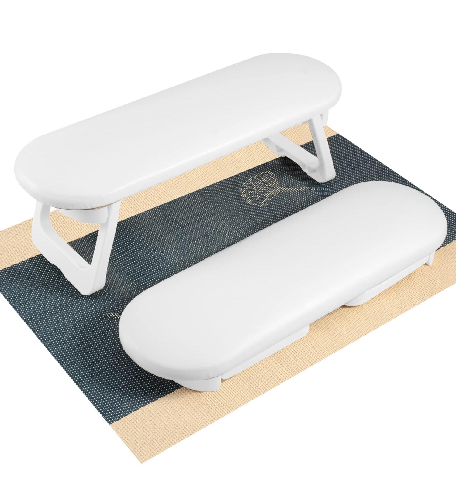 CGBE Nail Arm Rest Soft PU Leather Arm Rest For Nails Hand Rest For Nails With Foldable Hand Holder Non-slip Mat Nail Hand Rest Arm Rest Manicure Hand Rest For Nail Tech Home Salon Use (White) White-new - Buy Online on GoSupps.com