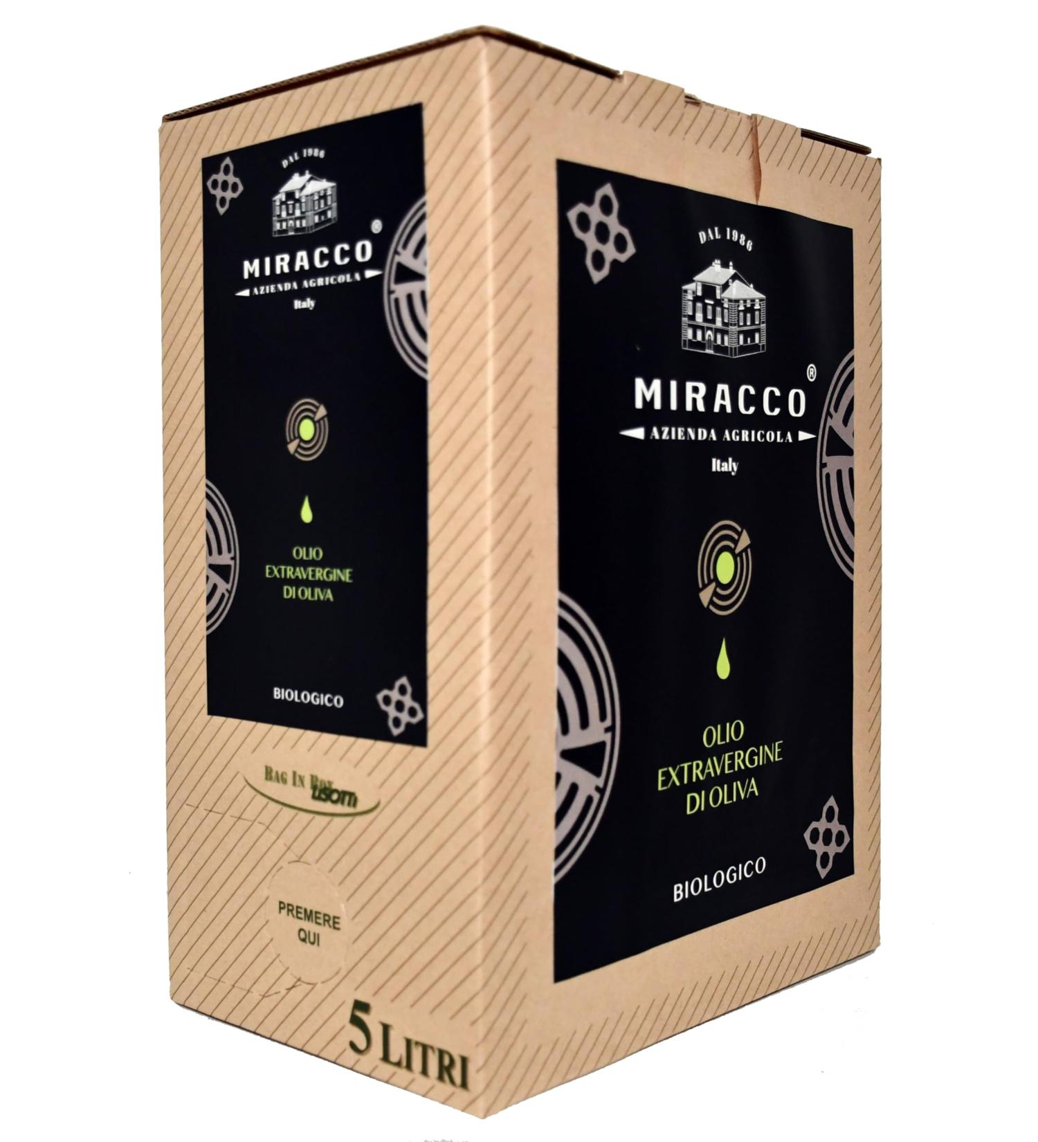  MIRACCO MIRACCO - Organic Italian extra virgin olive oil from Calabria 100% cold-pressed 5 L - Buy Online on GoSupps.com