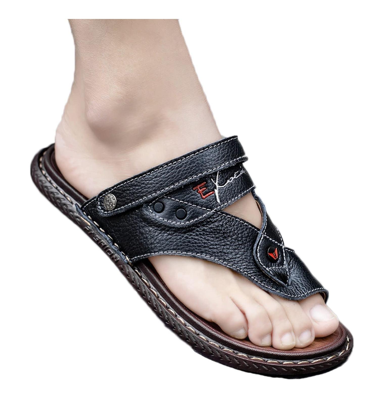 BIAJIAZHUA Big Toes Hallux Valgus Beach Sandal Men's Summer Flip Flops Size 7 Black - Buy Online on GoSupps.com