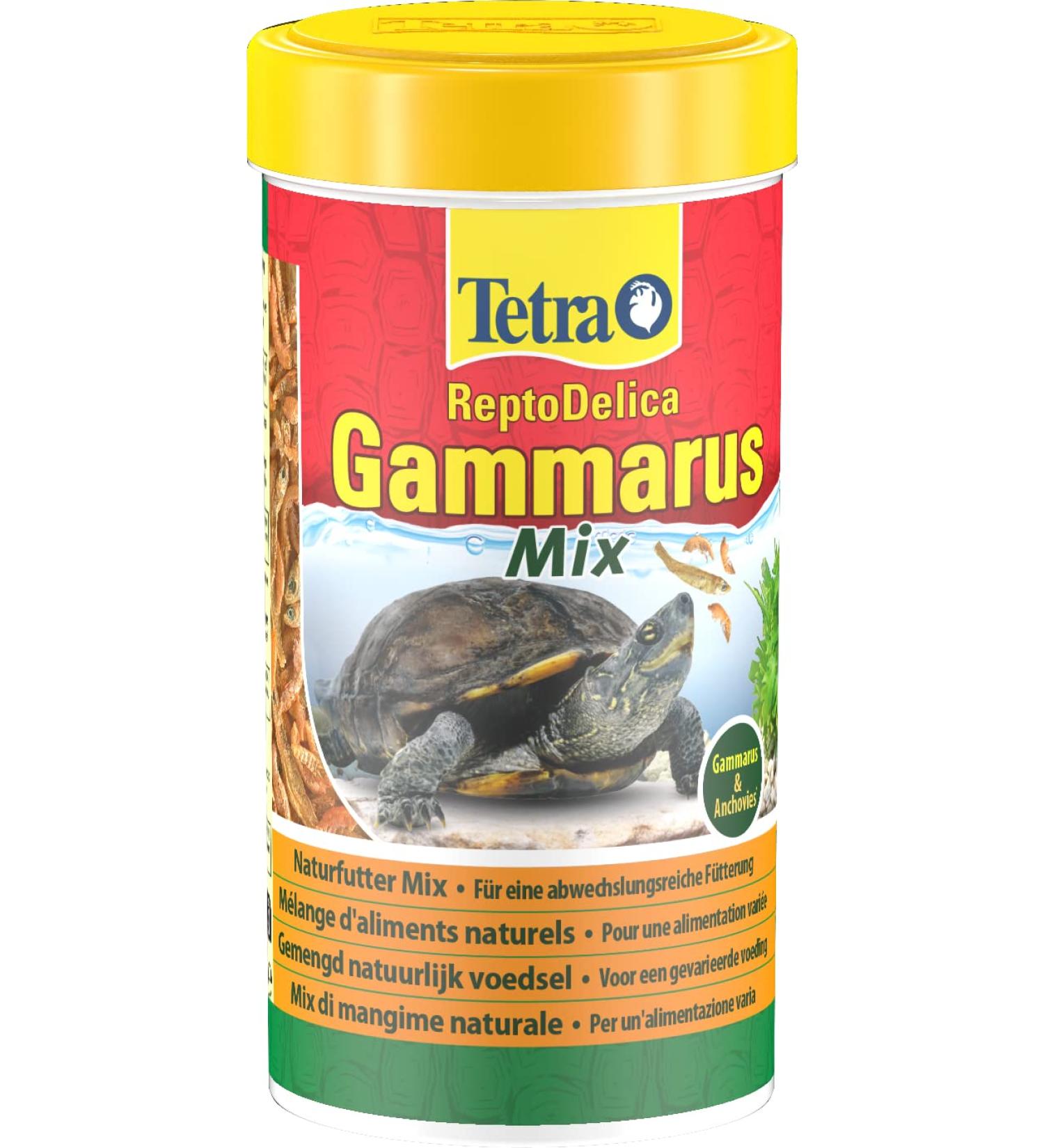 Tetra ReptoDelica Gammarus Mix Turtle Food - Natural Freshwater Shrimp & Anchovy 250 ml Can - Ideal for Healthy Turtle Diet - Buy Online on GoSupps.com