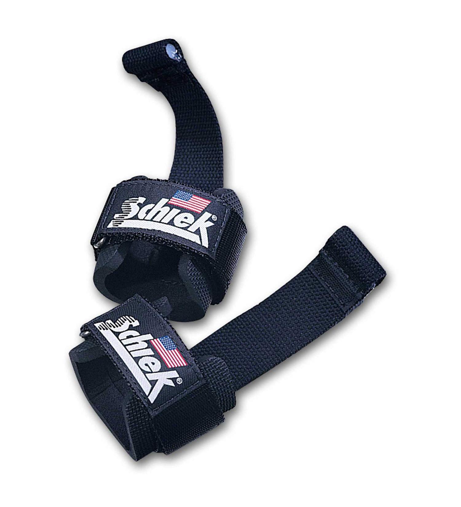 Schiek Sports Model 1000-DLS Deluxe Dowel Lifting Straps in Black - Secure Your Grip for Enhanced Performance - Buy Online on GoSupps.com