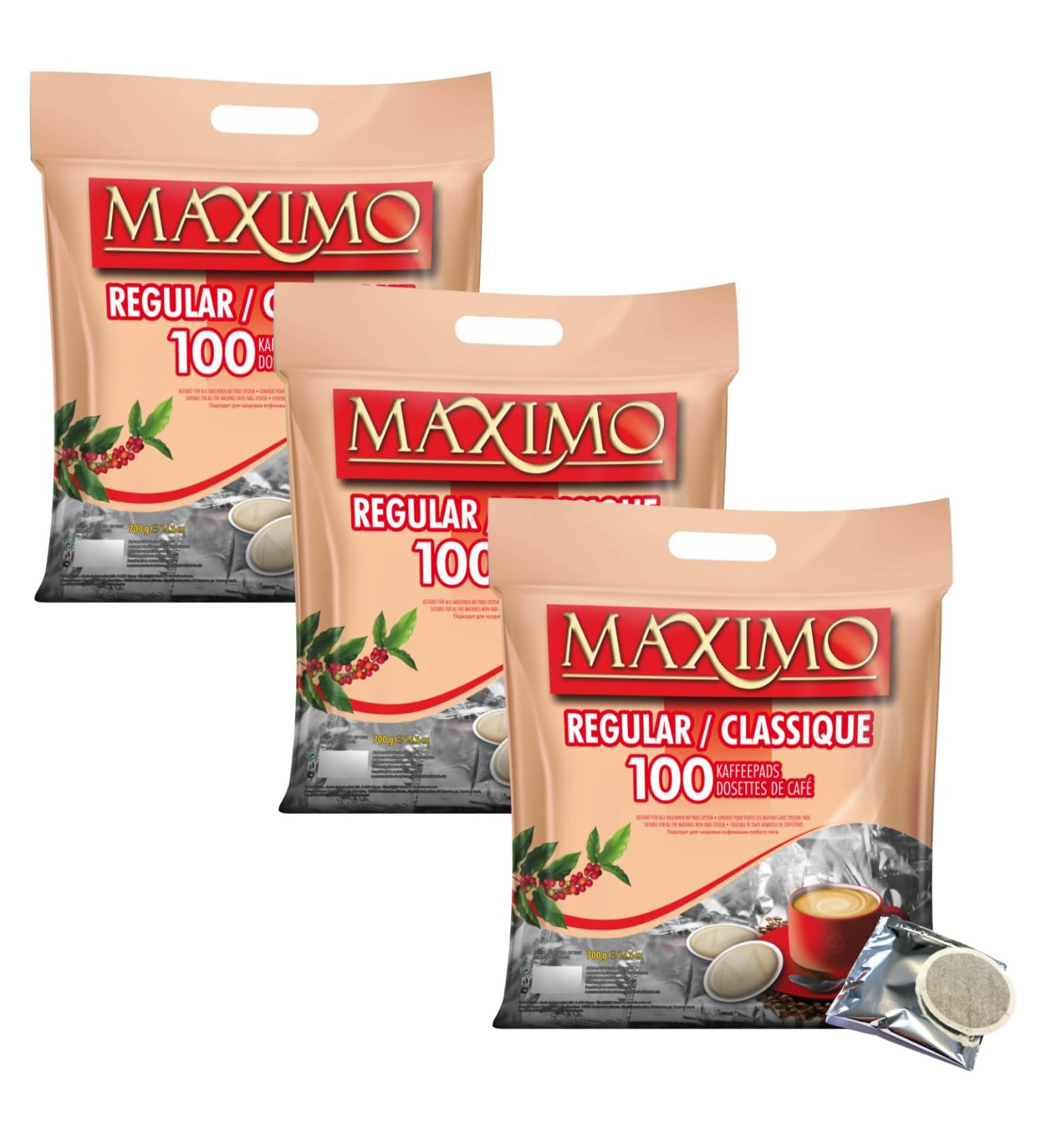 MAXIMO Classic | 3x100 SENSEO compatible coffee pods | Individually packaged for better preservation and impeccable hygiene - Buy Online on GoSupps.com