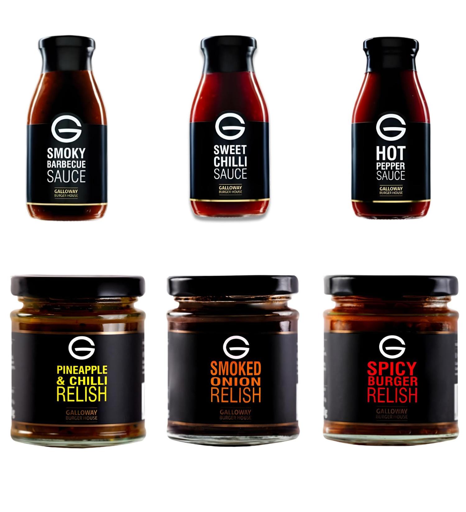 Galloway Sauce Pick N Mix - Create Custom Sauce Combo with 5+ Flavours | SeaFood Bramley Apple Tartare Cranberry | Sauce Gift Set for Sauce Lovers - Pack of 6 - Buy Online on GoSupps.com