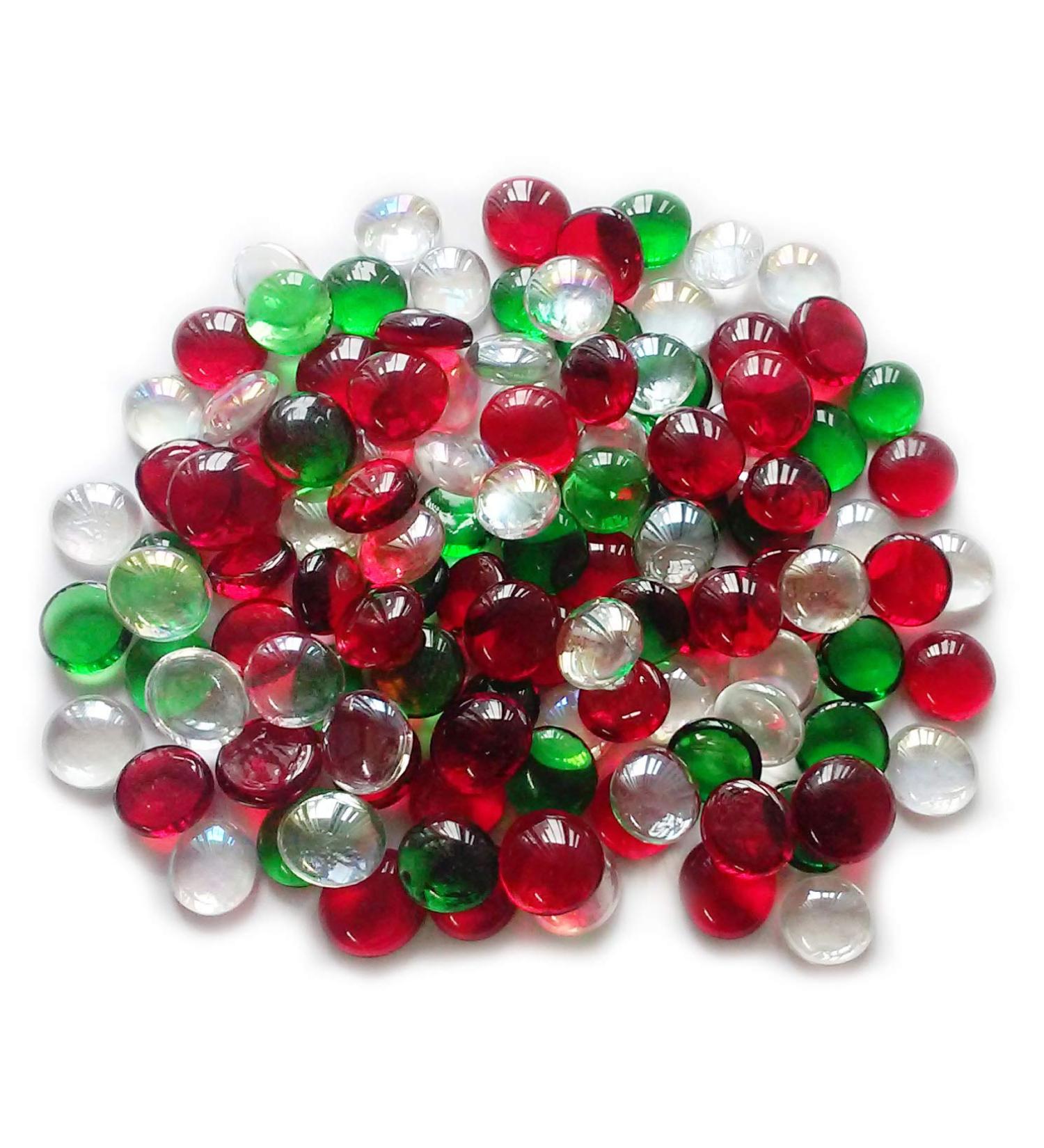 Creative Stuff Glass - Vase Fillers - Glass Gems (3 LB Christmas Crystal Mix) 3 lb Christmas Crystal Mix