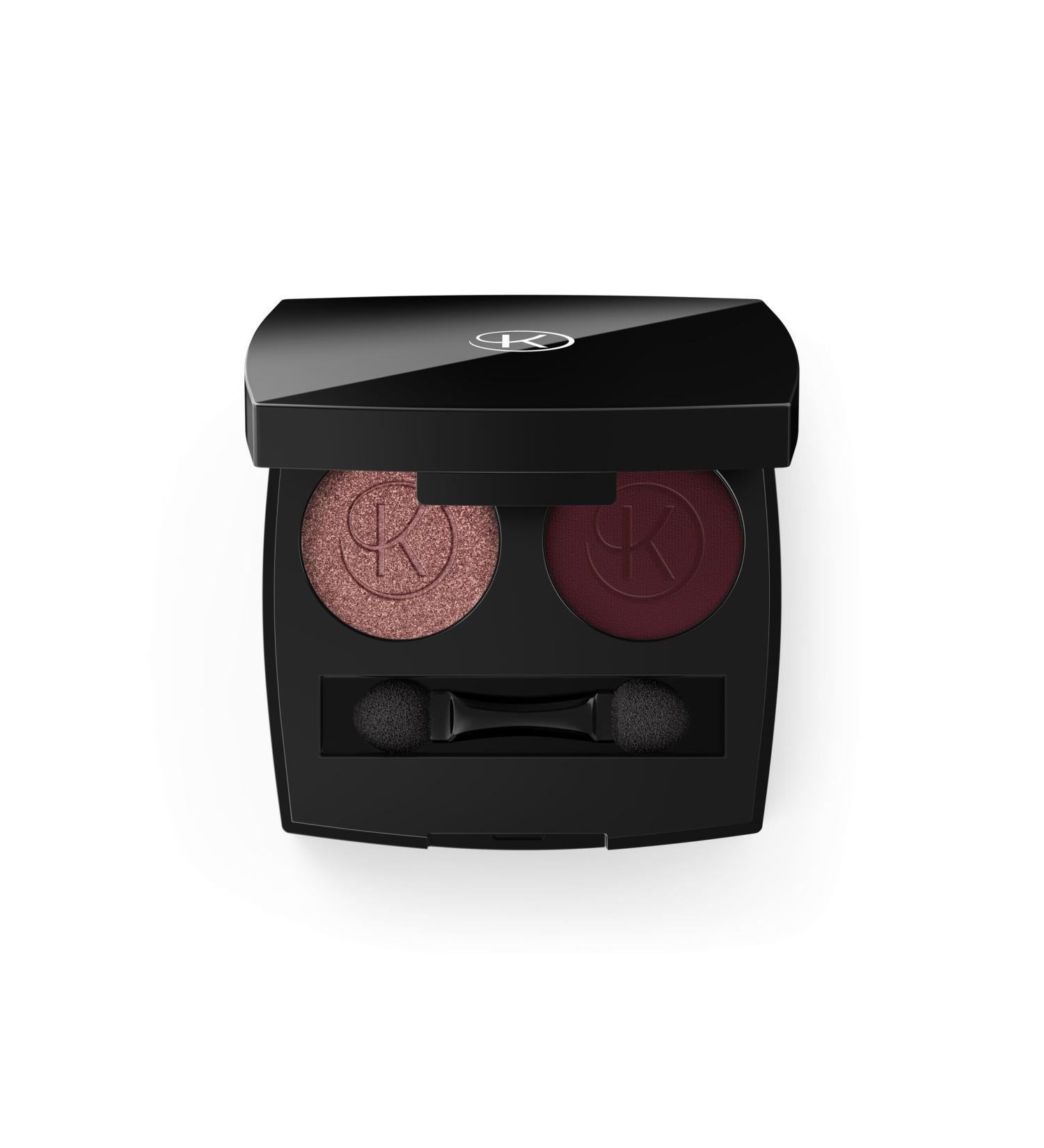  Korff KORFF Duo Eyeshadow Palette Eye Make-up 2 couleurs Highlighter Effect Natural to Intense Finish Cosmetic Bag with Applicator and Mirror 02 Cherry Blossom - Buy Online on GoSupps.com