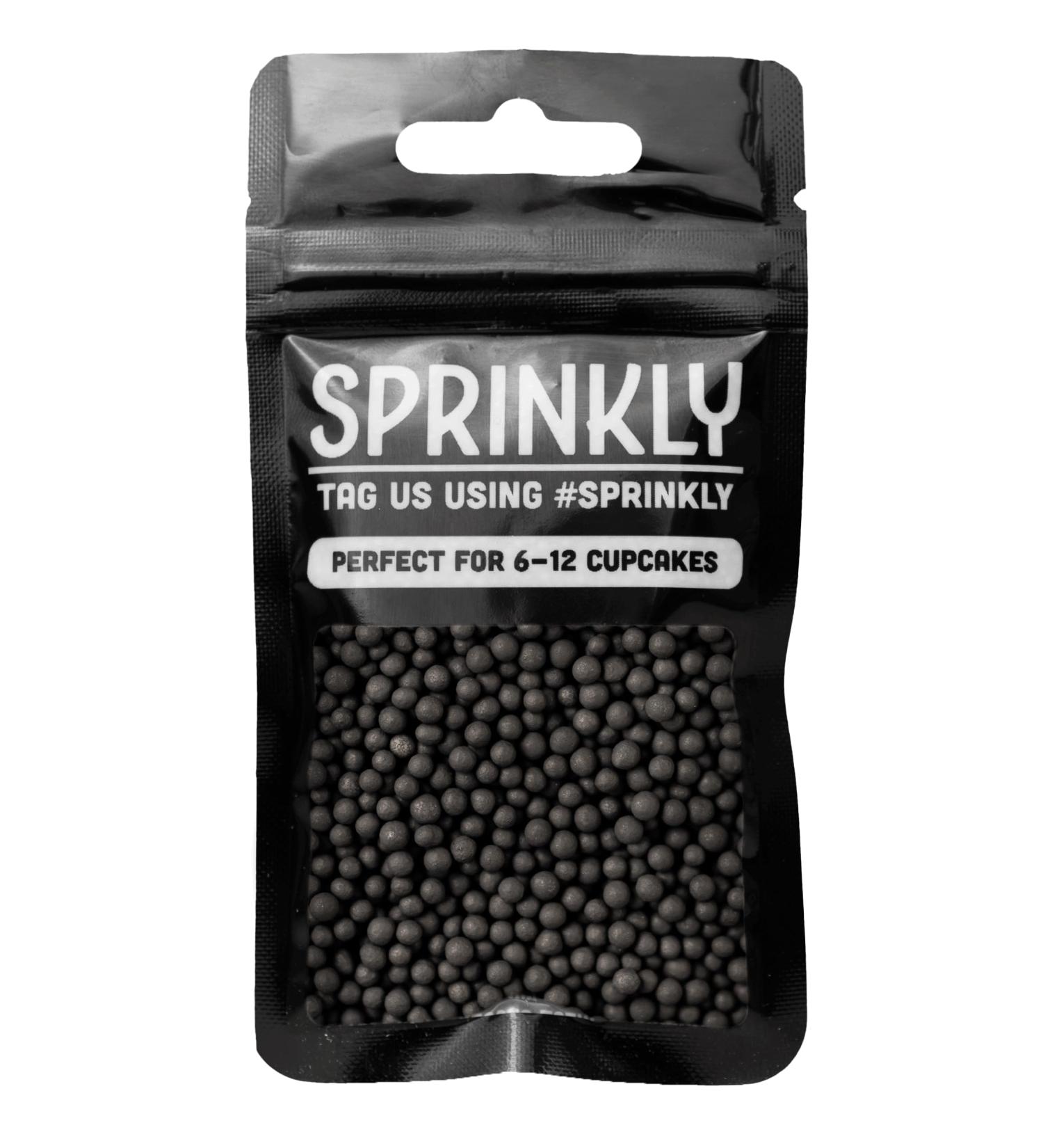simply topps 3mm Matt Black Dragees Cupcake Cake Decoration Sprinkles Sugar Balls Pearls (30) 30.0 grams