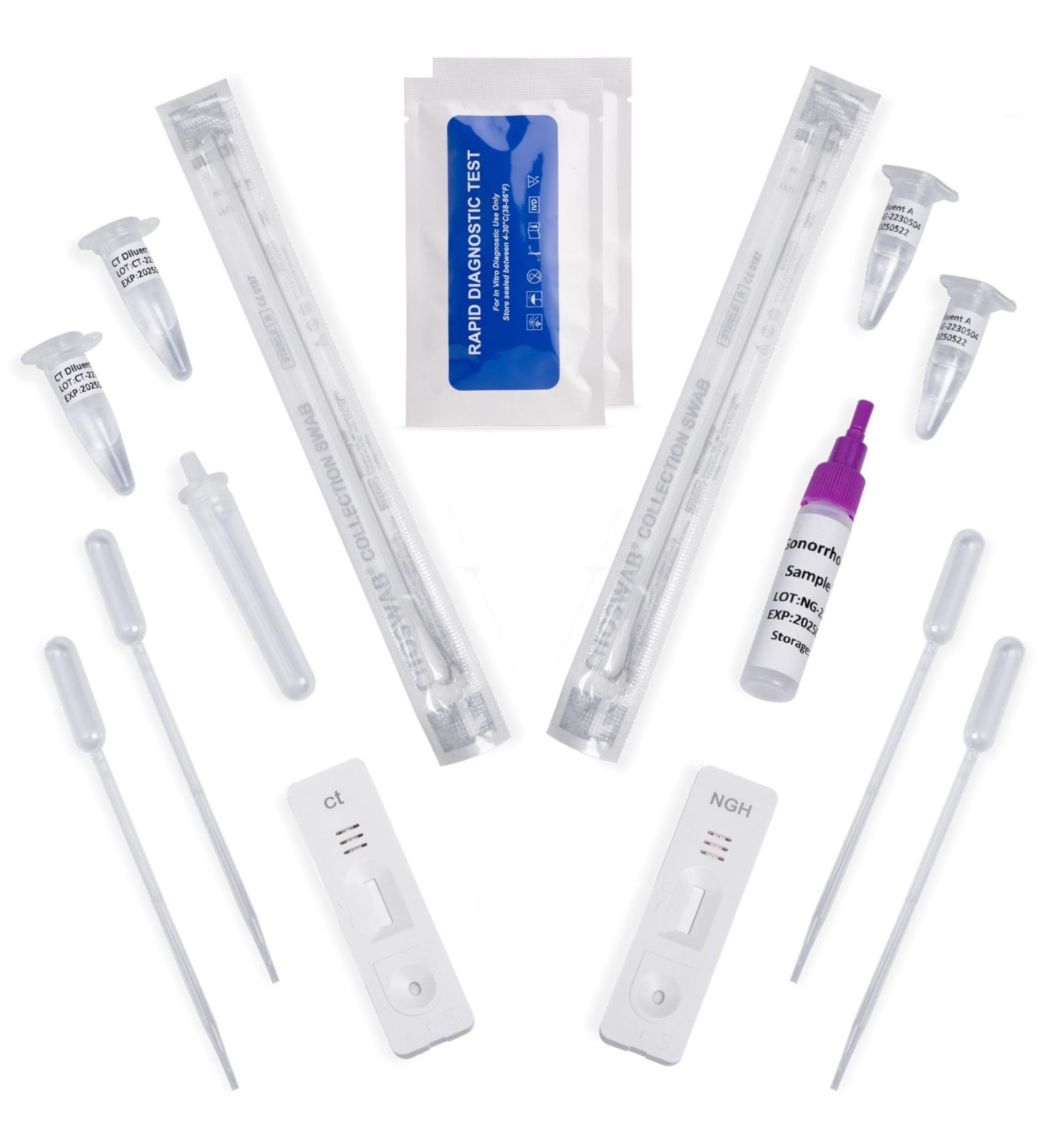 Chlamydia & Gonorrhoea Self Test Kit | Rapid STD STI Home Test for Men and Women | Swab Test for Chlamydia and Gonorrhea - Buy Online on GoSupps.com
