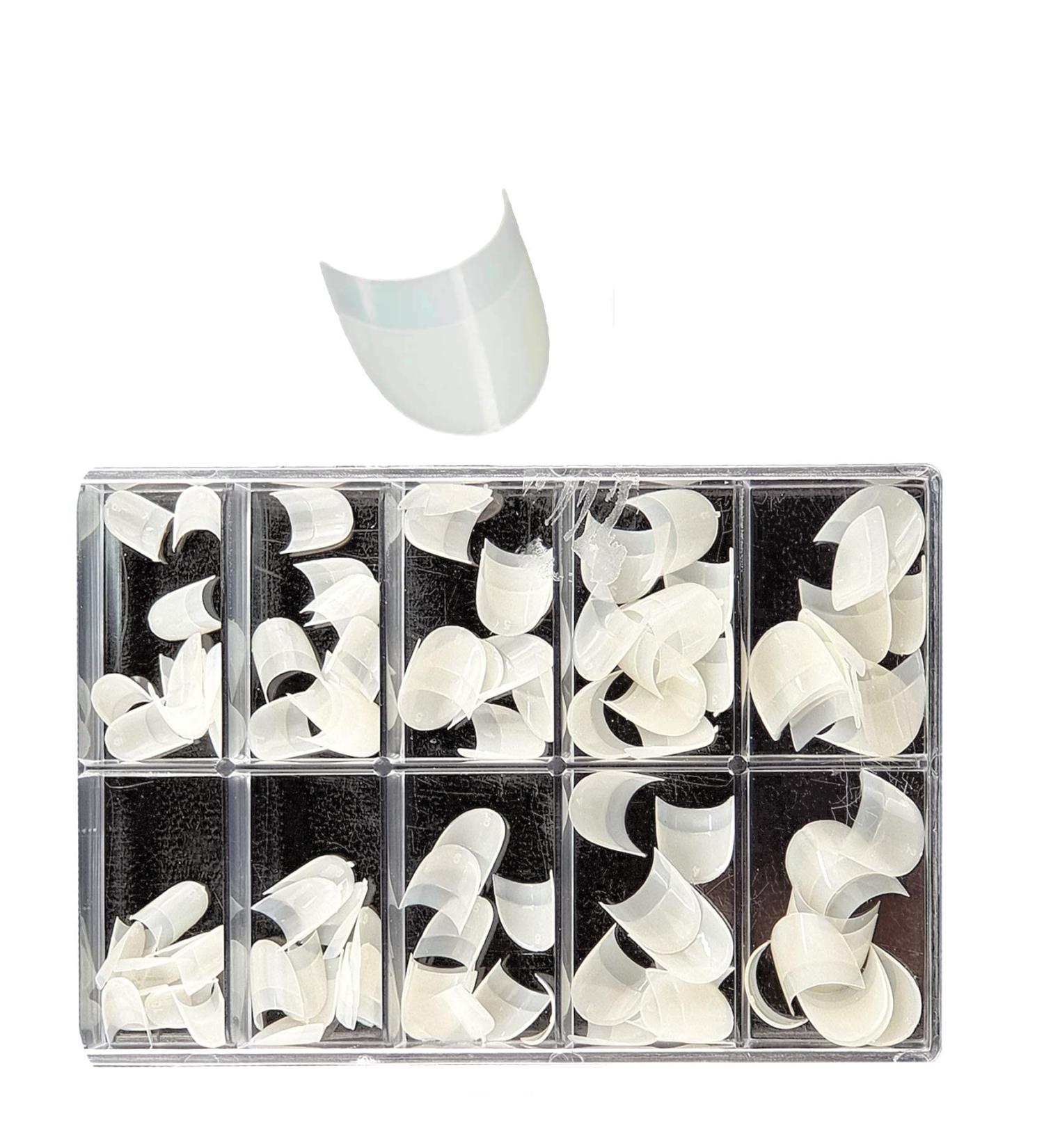 100 Round Natural Colored Nail Tips - Premium Artificial Fingernails in Convenient Tip Box | International Shipping Available - Buy Online on GoSupps.com