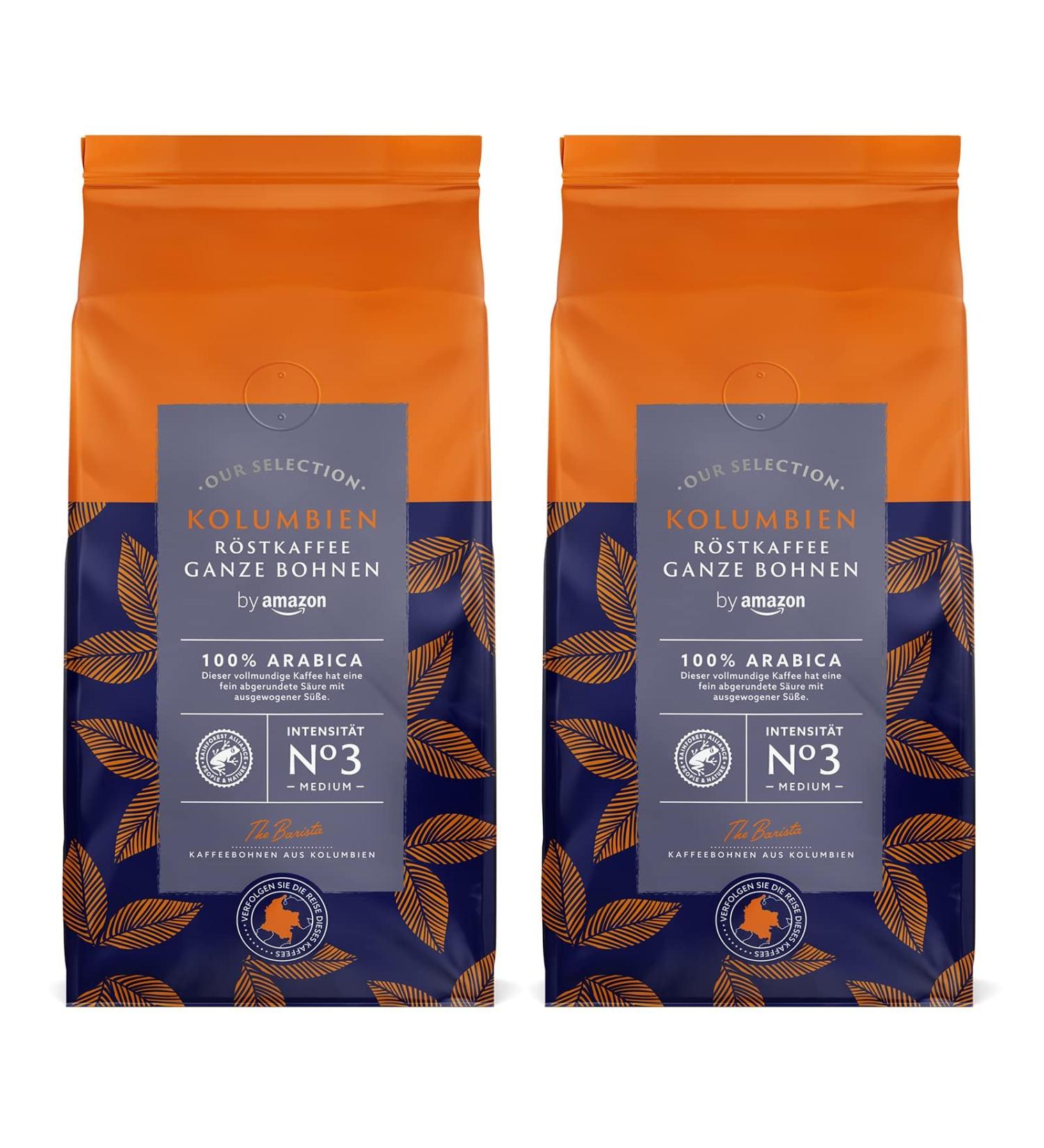 Buy Colombian Medium Roast Coffee Beans - 1 kg (2 x 500 g) | Rainforest Alliance Certified | Fast International Shipping - Buy Online on GoSupps.com