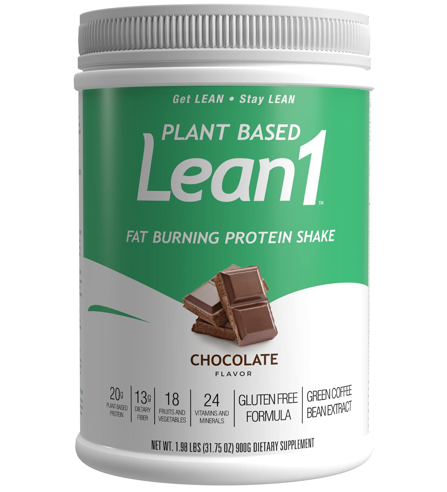 LEAN1 Nutrition 53 Meal Replacement Powder - Chocolate Flavor: Plant Based Weight Loss, Fat Burner, Appetite Control - 31.7oz (1.71lb) Pack of 1 - Buy Online on GoSupps.com