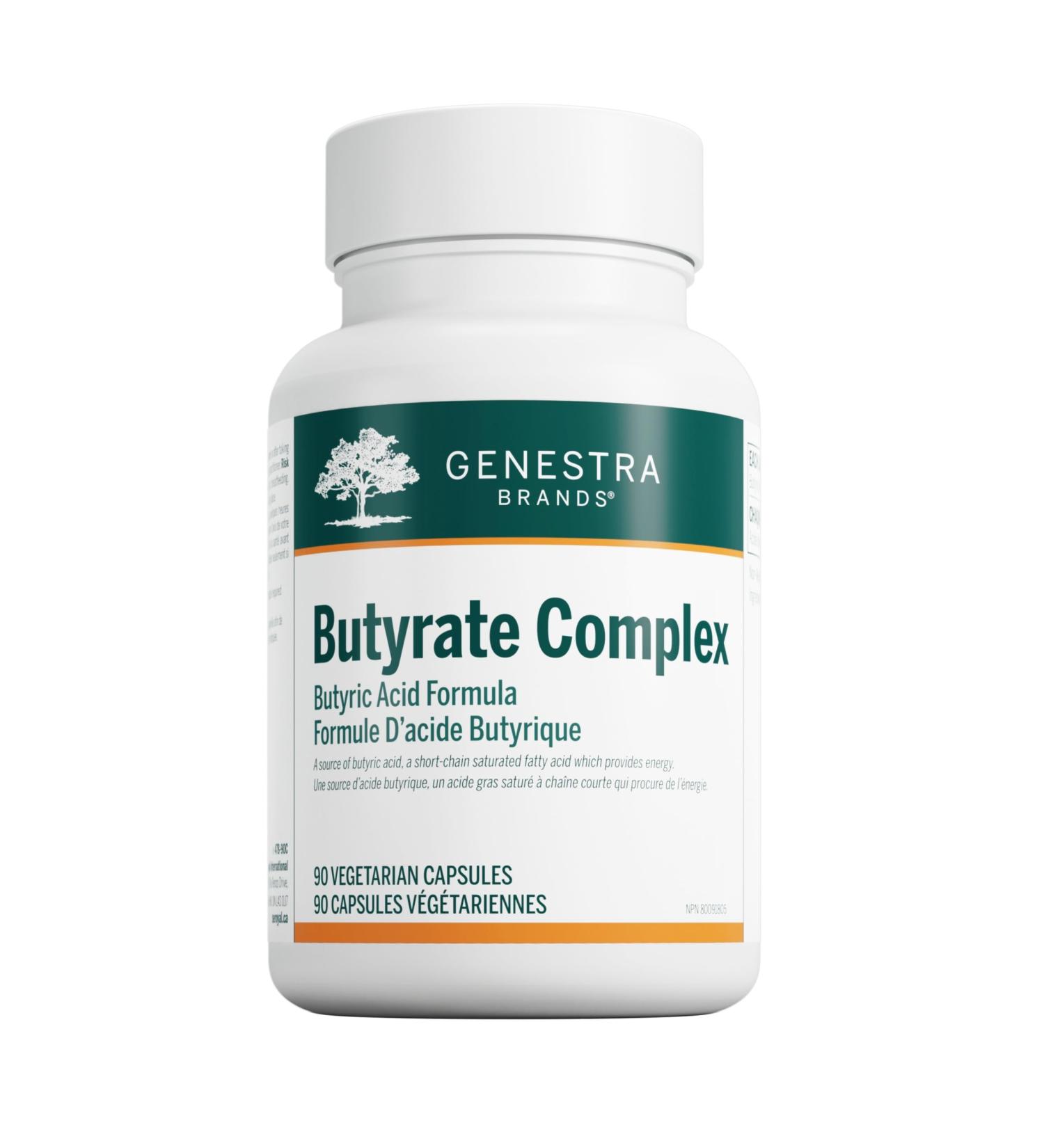 Genestra Brands Butyrate Complex - Butyrate Calcium & Magnesium - Butyric Acid Capsule - Gluten Free & Vegan - 90 Vegetable Capsules - Buy Online on GoSupps.com