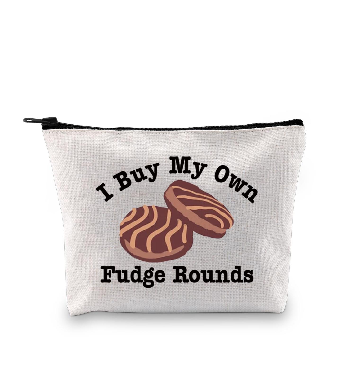 JXGZSO Funny Fudge Rounds Gift I Buy My Own Fudge Rounds Cosmetic Bag Fudge Rounds Lover Gift I Buy My Own Fudge Rounds - Buy Online on GoSupps.com