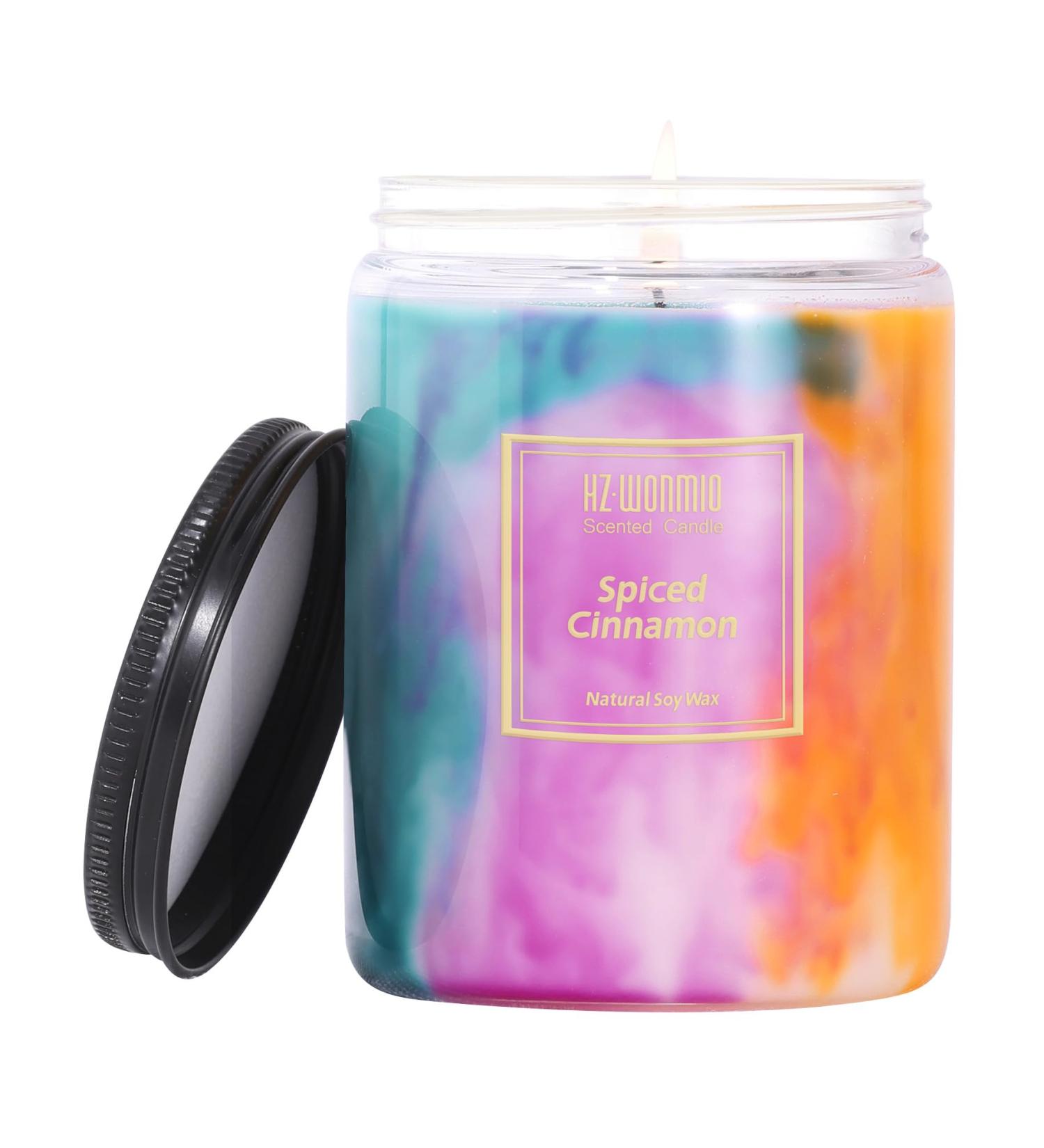 Scented Candles | Extra Strong Spiced Cinnamon Soy Wax Jar | Holiday Aromatherapy | 80-Hour Burn | Great Funny Birthday Gifts for Women - Buy Online on GoSupps.com