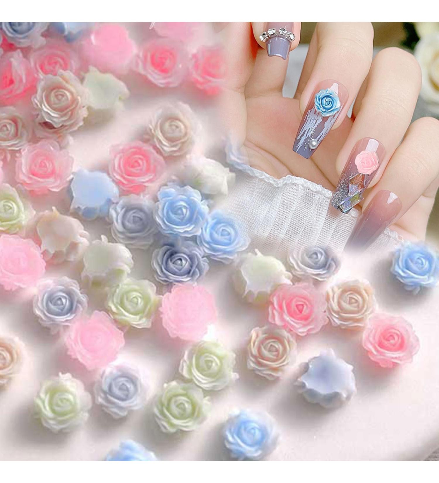3D Flower Nail Charms 200 Pcs Colorful Acrylic Camellia Rose Flower Nail Art Charms Nail Rhinestones Gems Nail Accessories for DIY Nail Art Designs Jewelry Making (Multi-Colored A) - Buy Online on GoSupps.com