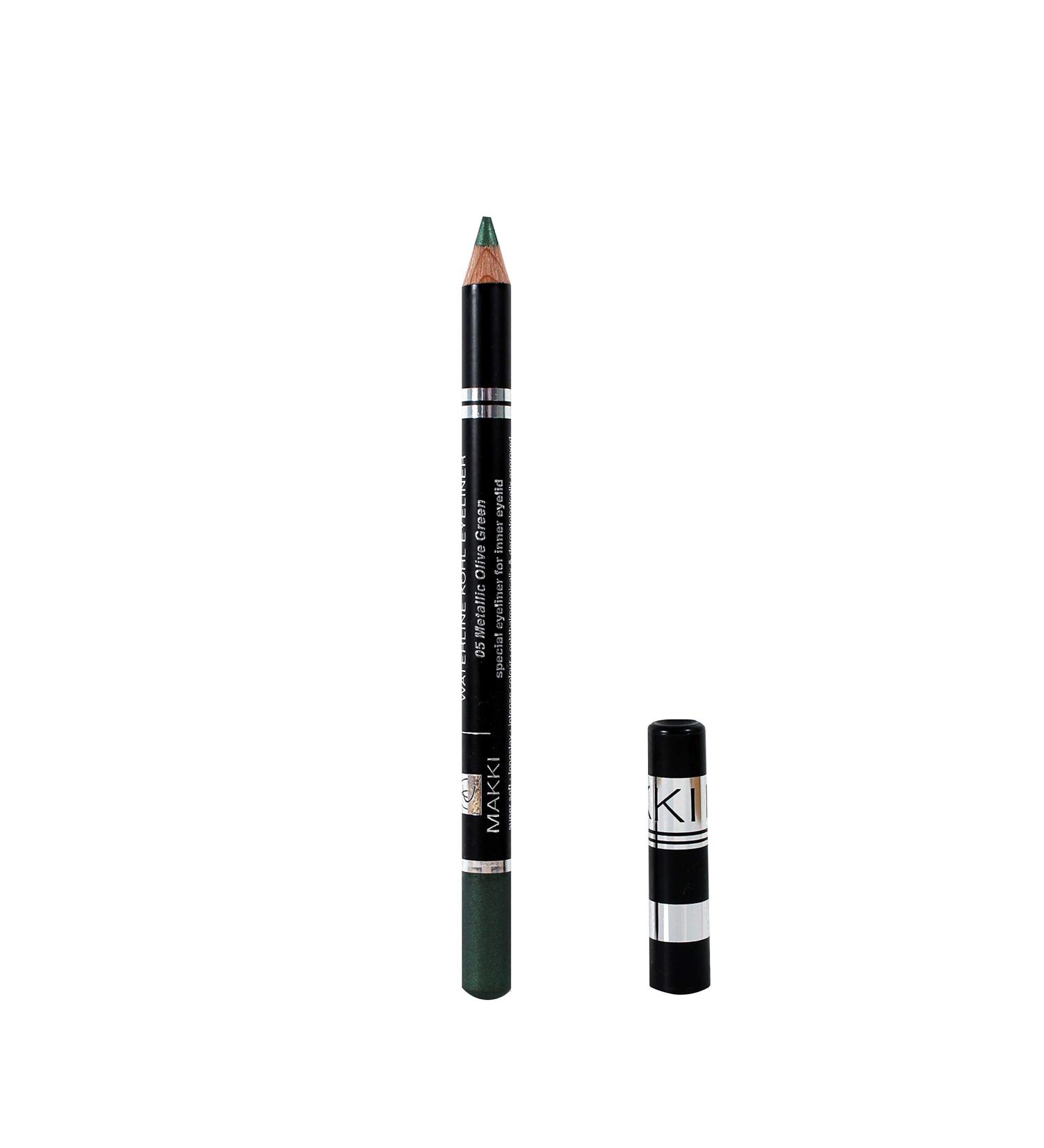  Makki Kohl 05 eyeliner metallic olive green special Kajal for inner eyelids vitalising and waterproof sensitive eyes hypoallergenic - Buy Online on GoSupps.com