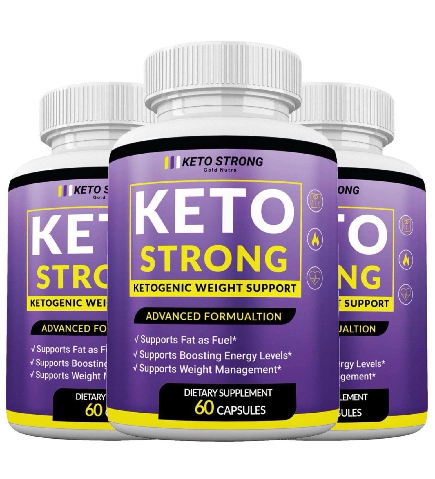 (3 Pack) Keto Strong Diet Pills, New 2022 Formula, 3 Month Supply