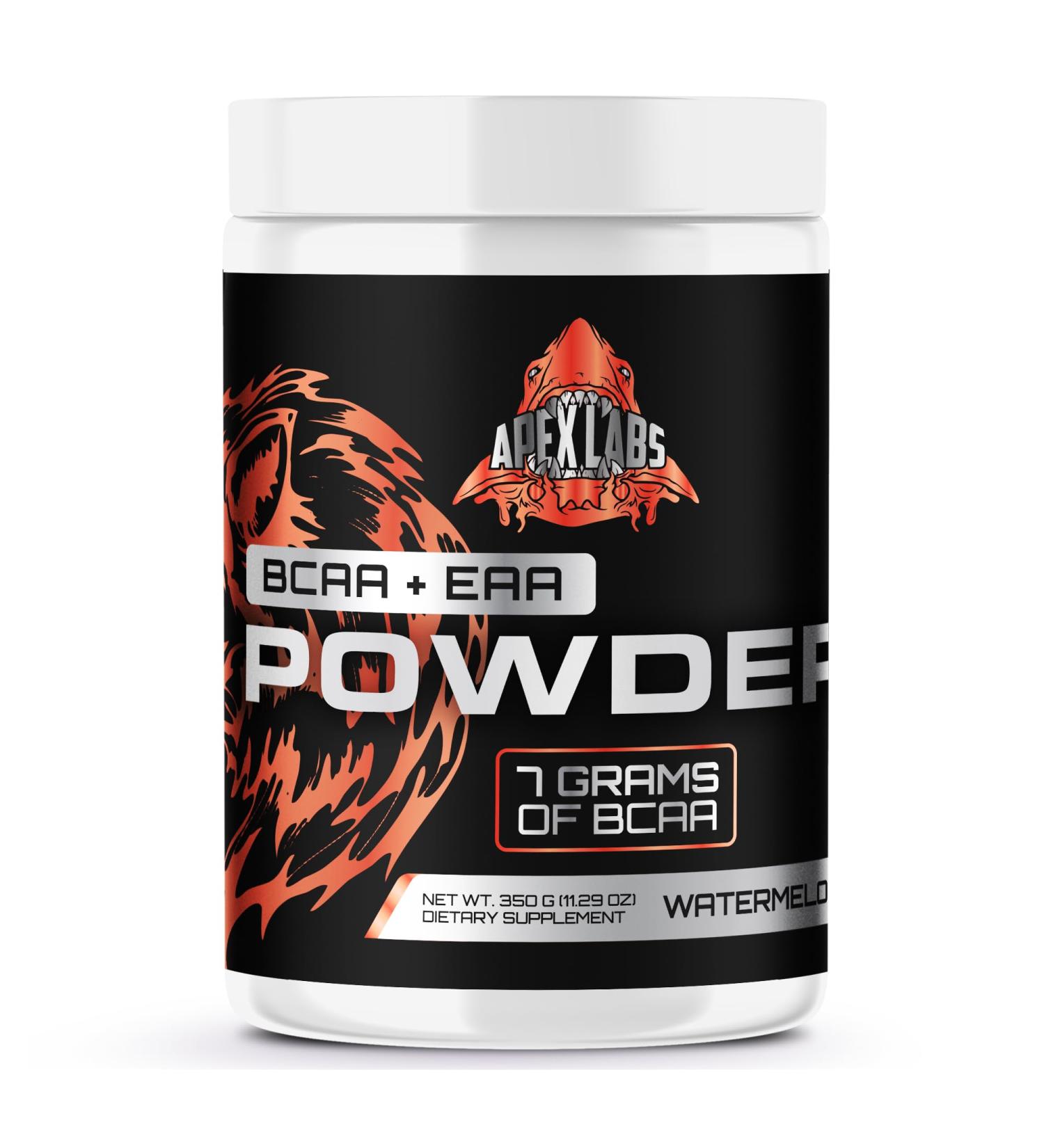 Apex Labs EAA + BCAA Powder | Muscle Recovery & Lean Muscle Growth | 9 Essential Amino Acids for Intra Workout or Post Workout Recovery | 12g EAAs Per Serving | Watermelon 25 Servings