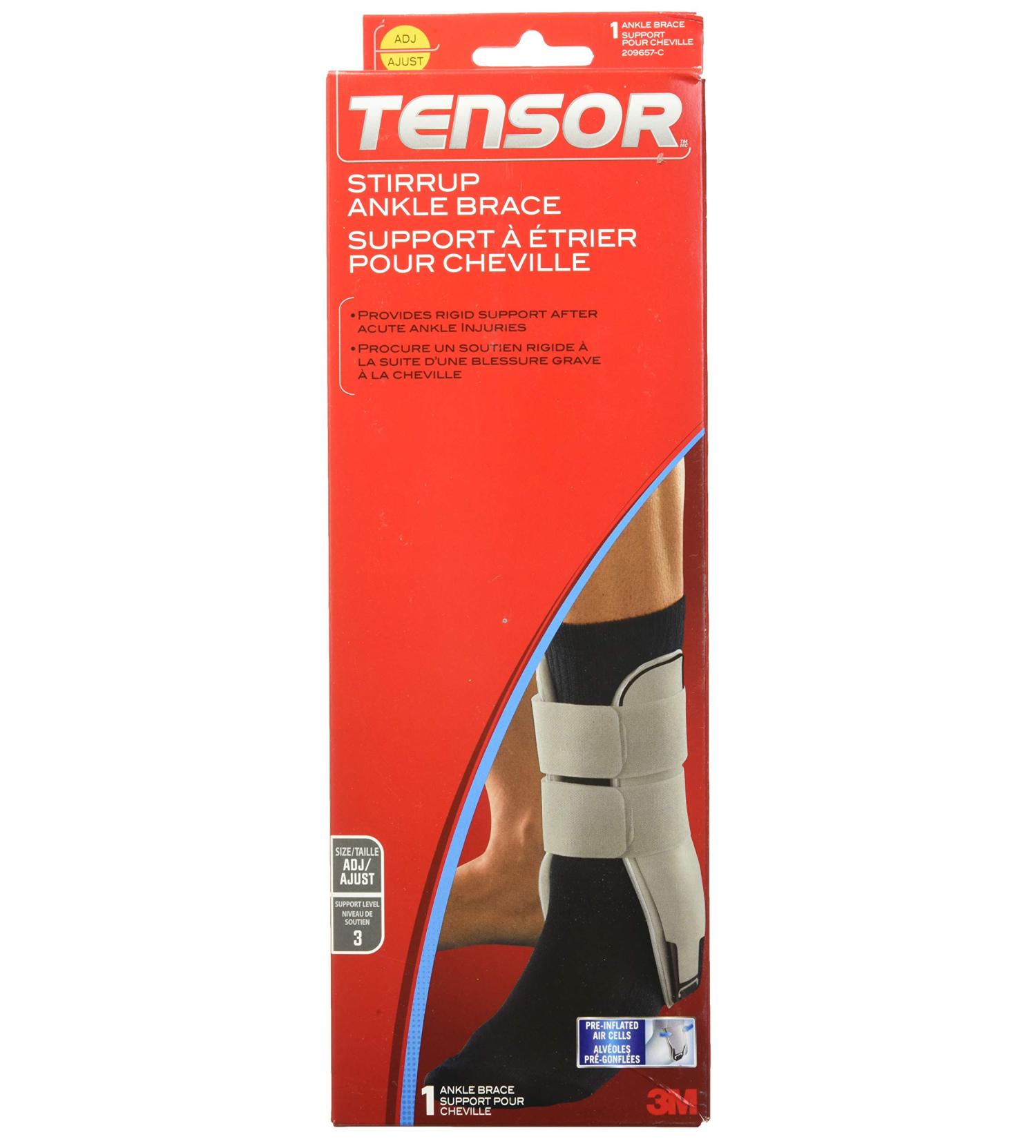 Tensor Ankle Stirrup Brace 209657-C Grey Adjustable 1 Per Pack 1 count Firm / Rigid One Size/ Adjustable - Buy Online on GoSupps.com